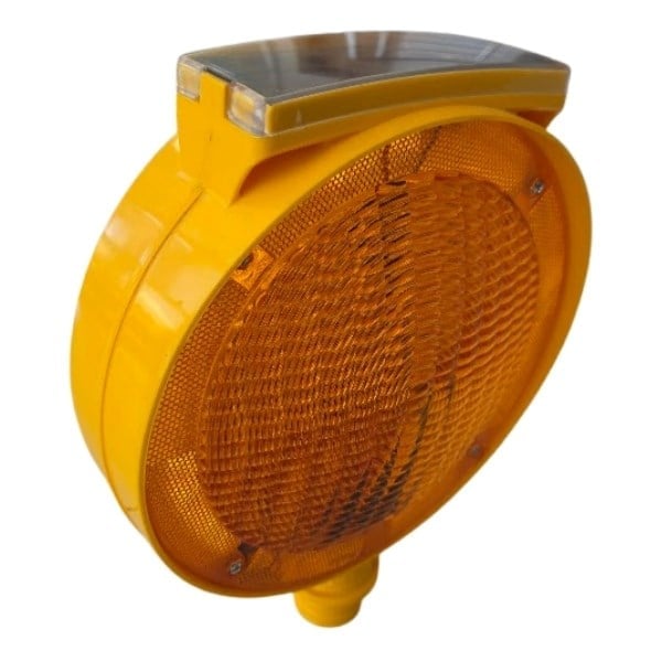 Yuvarlak Sarı Solar Flaşörlü LED Lamba