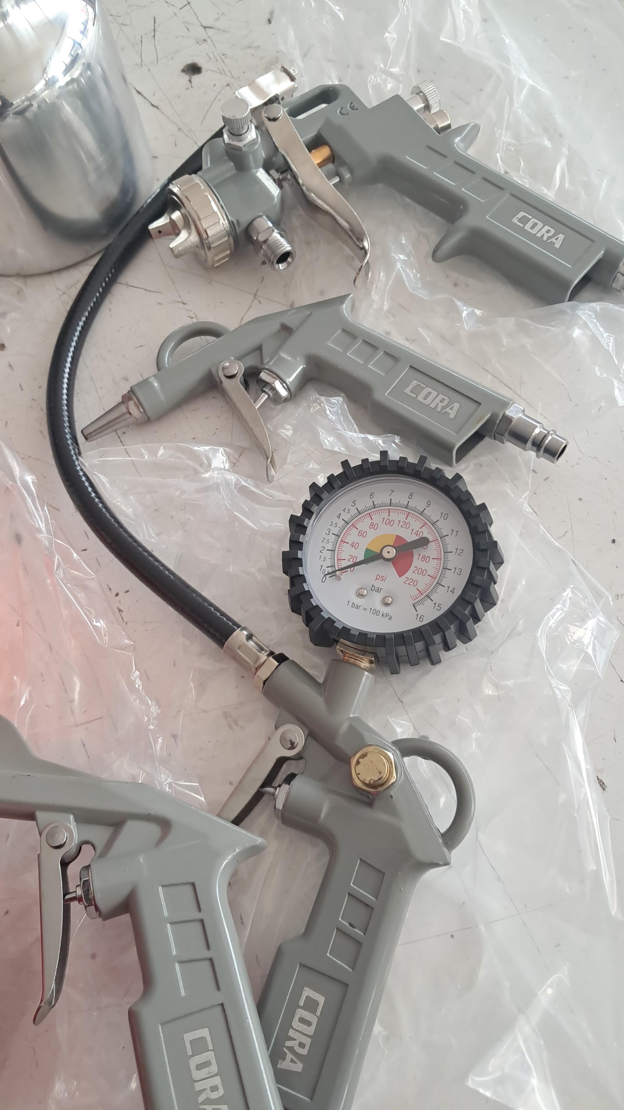 Cora FS-5000D Havalı Alet Boya Tabanca 5'li Seti-CORA