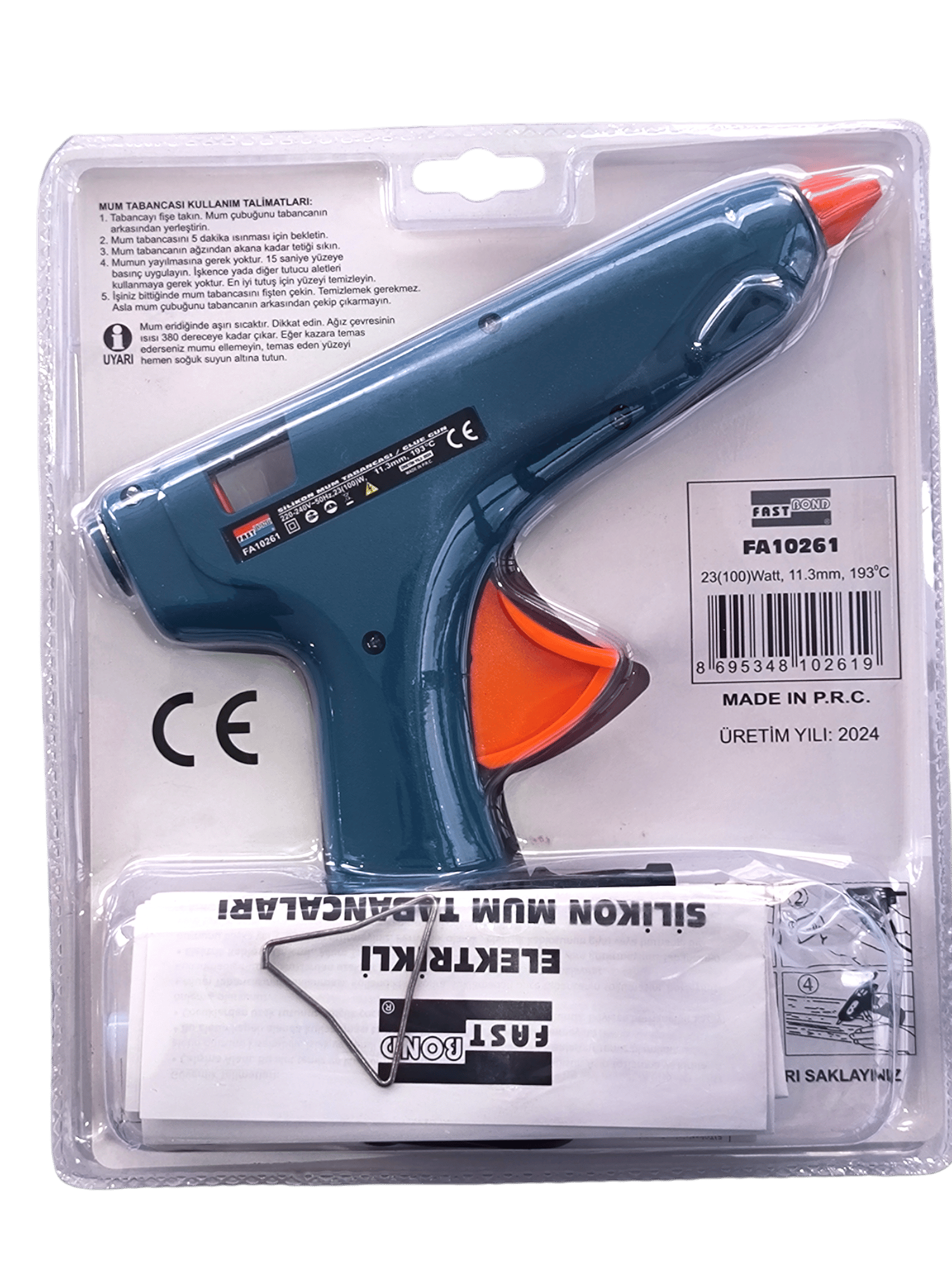 Fastbond FA-10261 Elektrikli Silikon Mum Tabancası 100 W 11.3 mm-FASTBOND