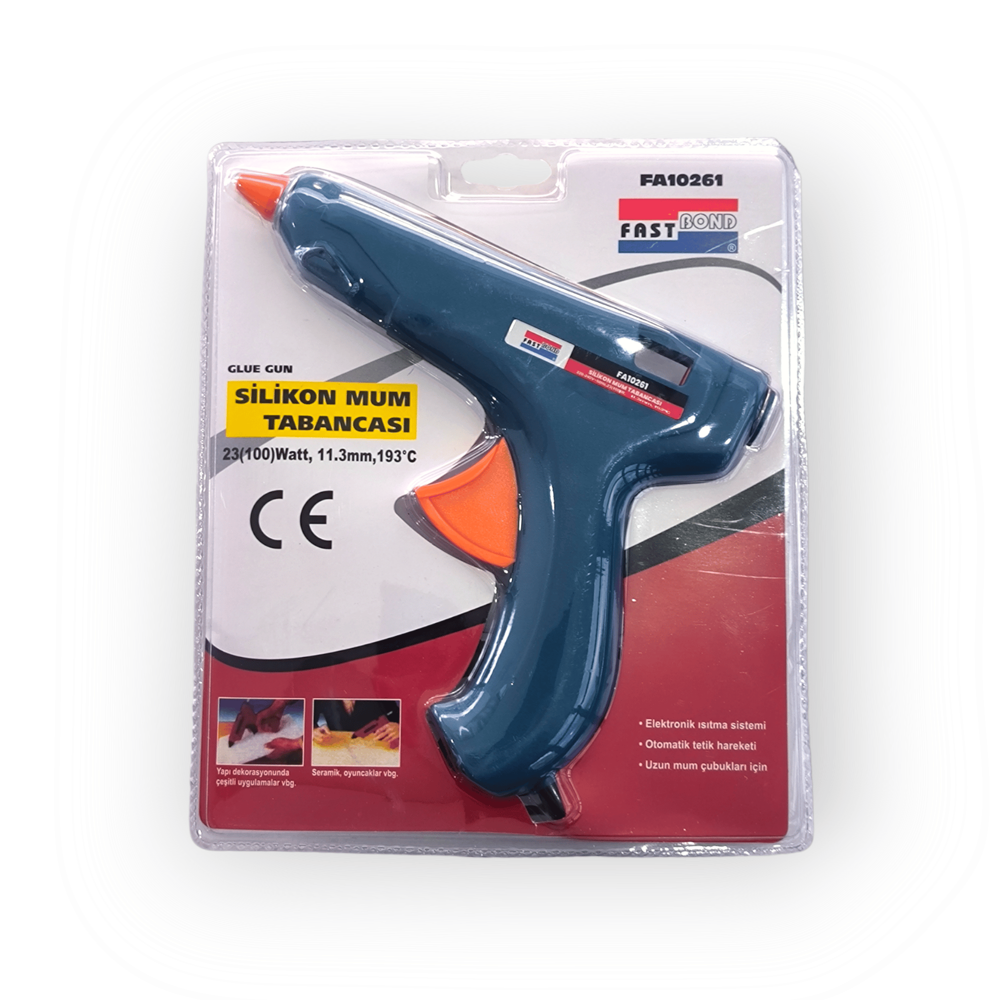 Fastbond FA-10261 Elektrikli Silikon Mum Tabancası 100 W 11.3 mm-FASTBOND