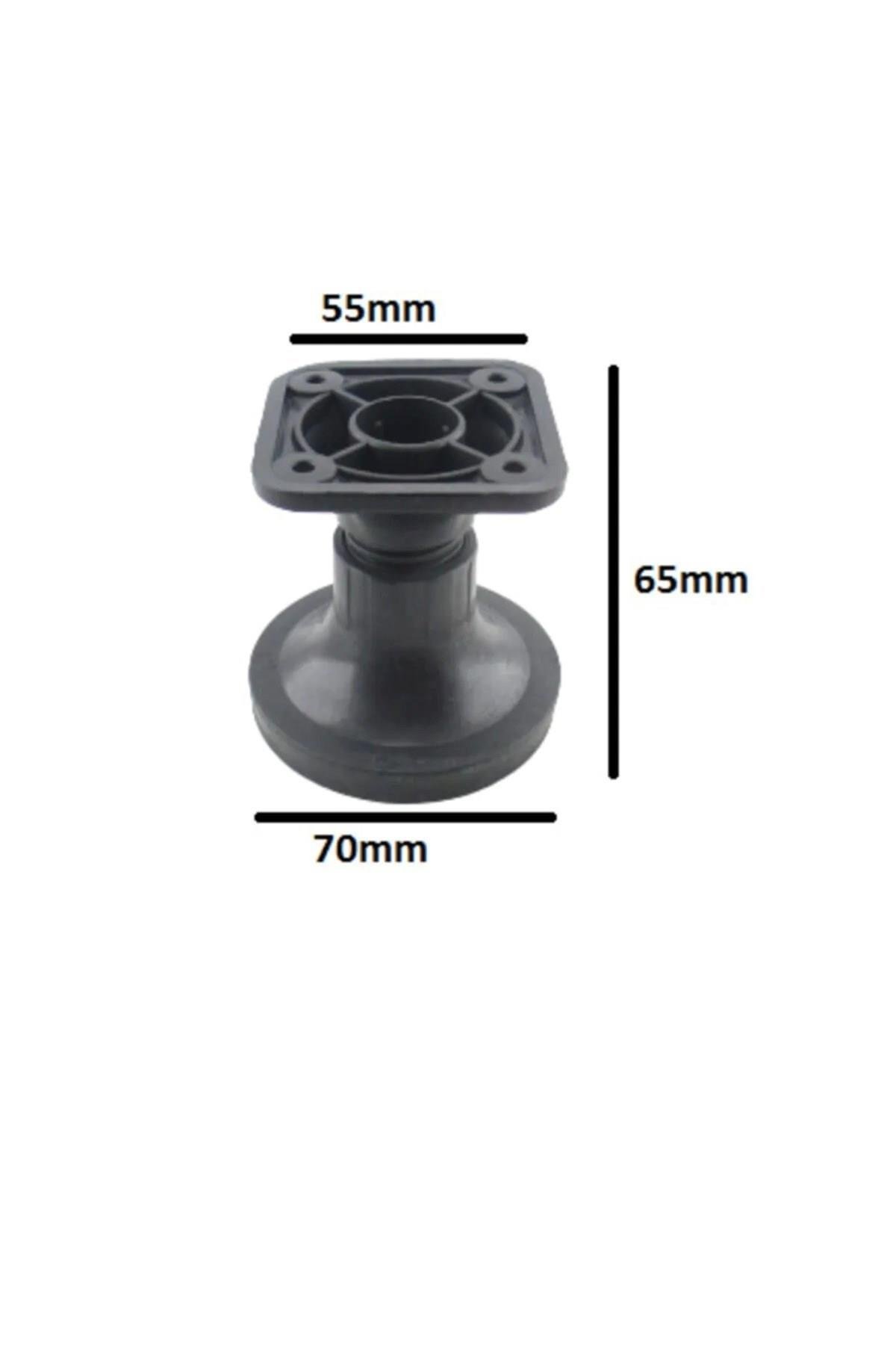 Güler Tablalı Kupa Ayarlı Ayak Siyah 6 cm-GÜLER