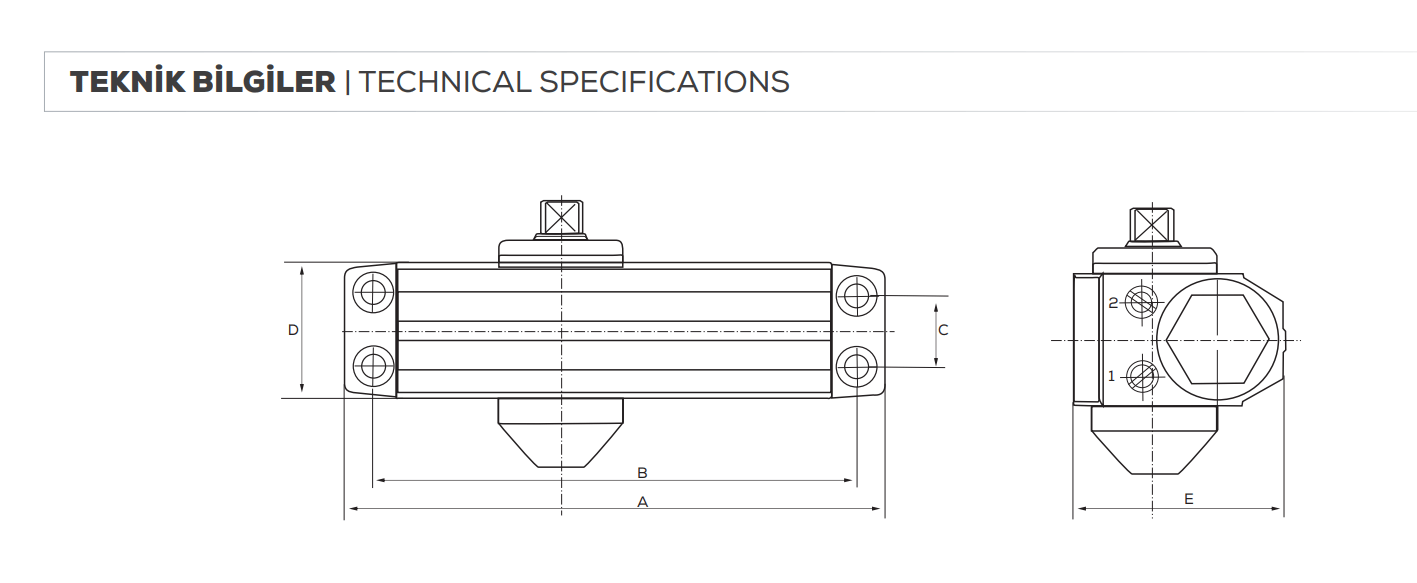 Kale Arco Kapı Hidroliği KD002/50-330 No:3 Gümüş-KALE
