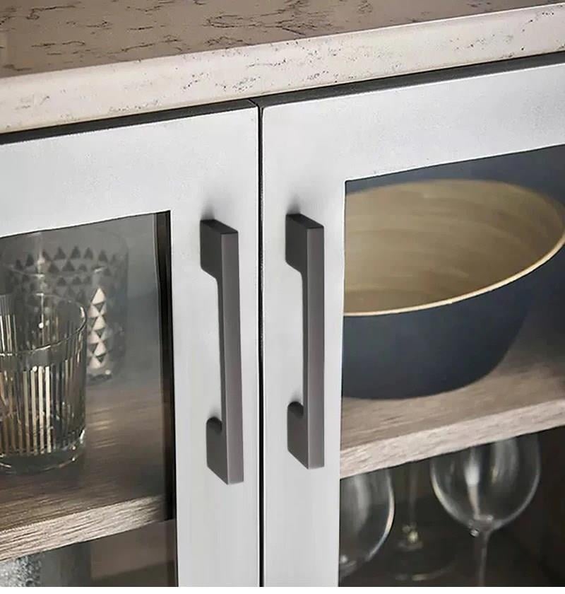 Köprü Siyah 96-128 mm Kulp Mobilya Dolap Çekmece Vestiyer Kulpları-ZİRVE HIRDAVAT