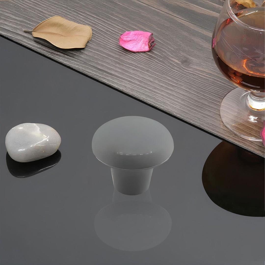Mantar Düğme Sert Plastik Gri Dolap Mobilya Mutfak Dolabı Çekmece Dolap Kapak Kulpu Kulbu Kulp-ZİRVE HIRDAVAT