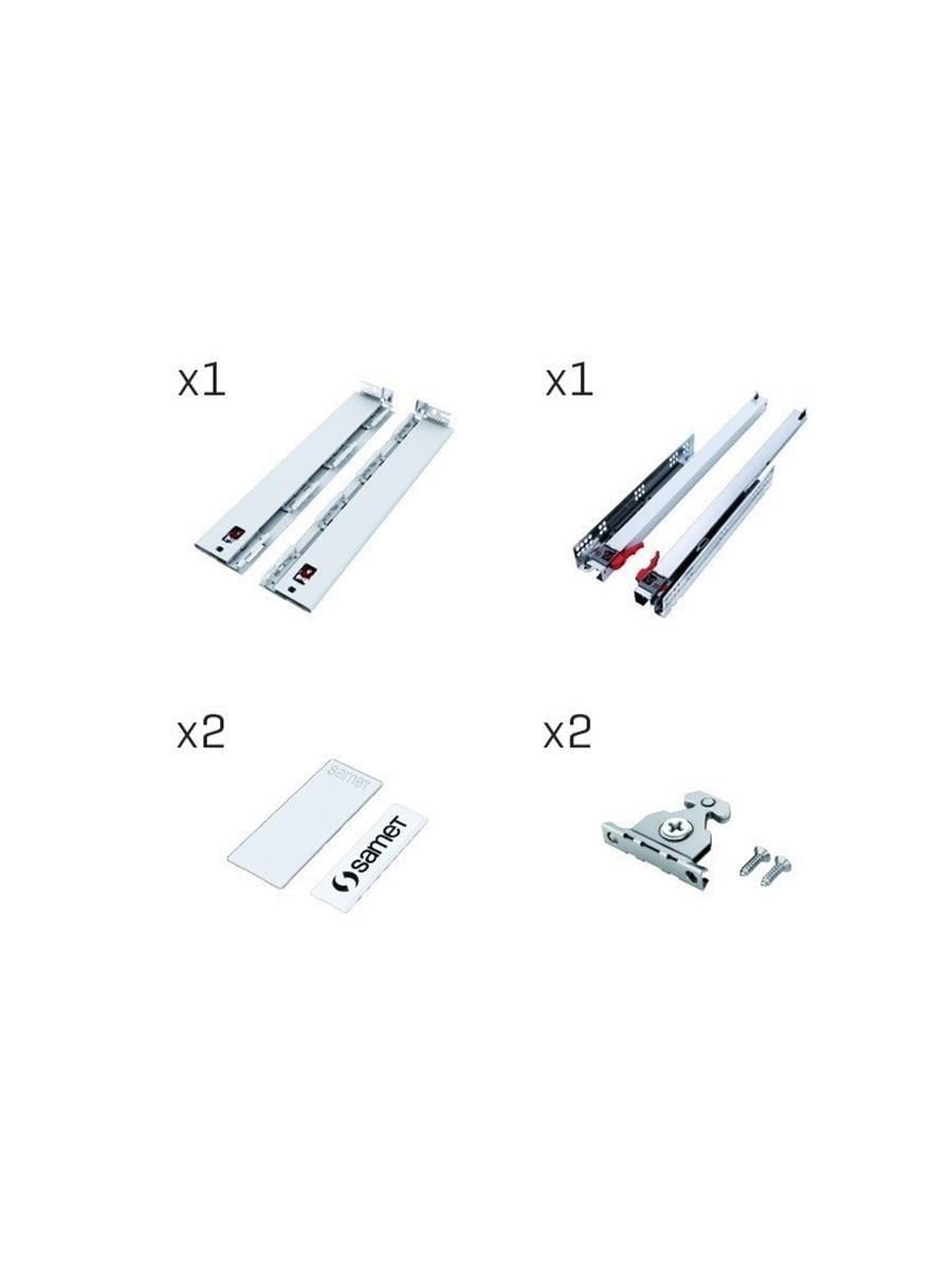 Samet Flowbox 138/18 50 cm Antrasit Frenli Çekmece | Yavaşlatıcı ve Tam Açılım Özellikli-SAMET