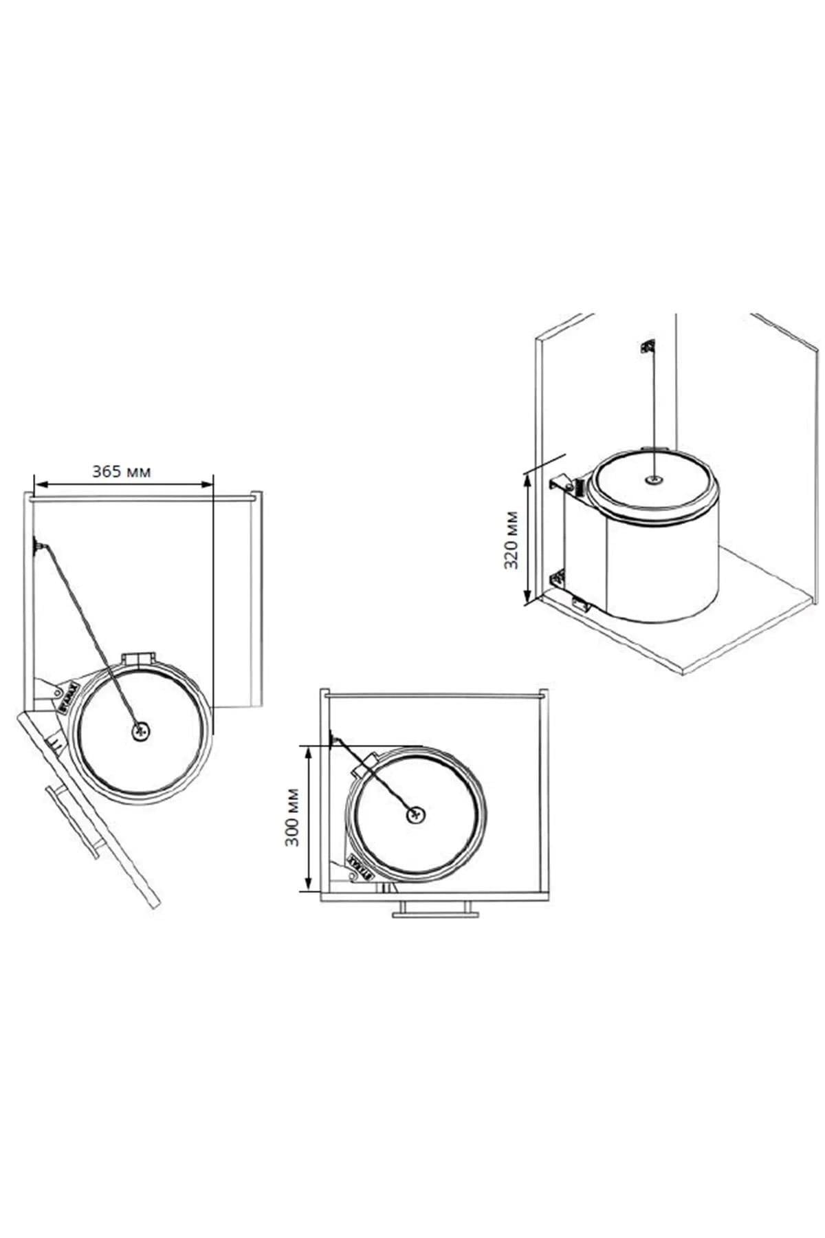 Starax Paslanmaz Çöp Kovası 10 Litre Modül 40 cm S-2251-SS-Starax