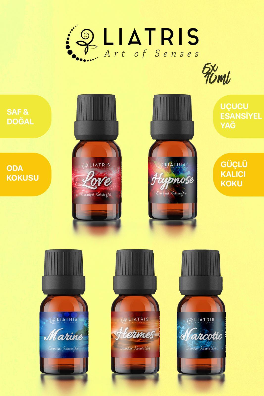 HYPNOSE-MARINE-NARCOTIC-HERMES-BACCARAT esansiyel uçucu yağ 5*10 ml