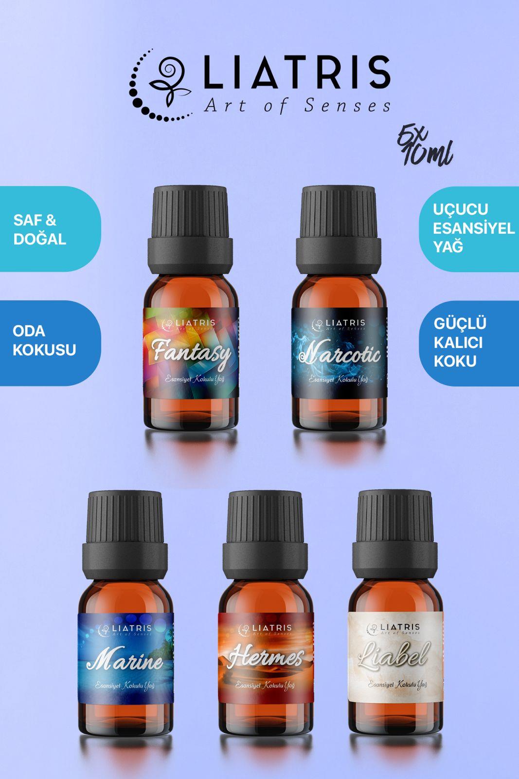 LİABEL-FANTASY-MARINE-NARCOTIC-HERMES esansiyel uçucu yağ 5*10 ml