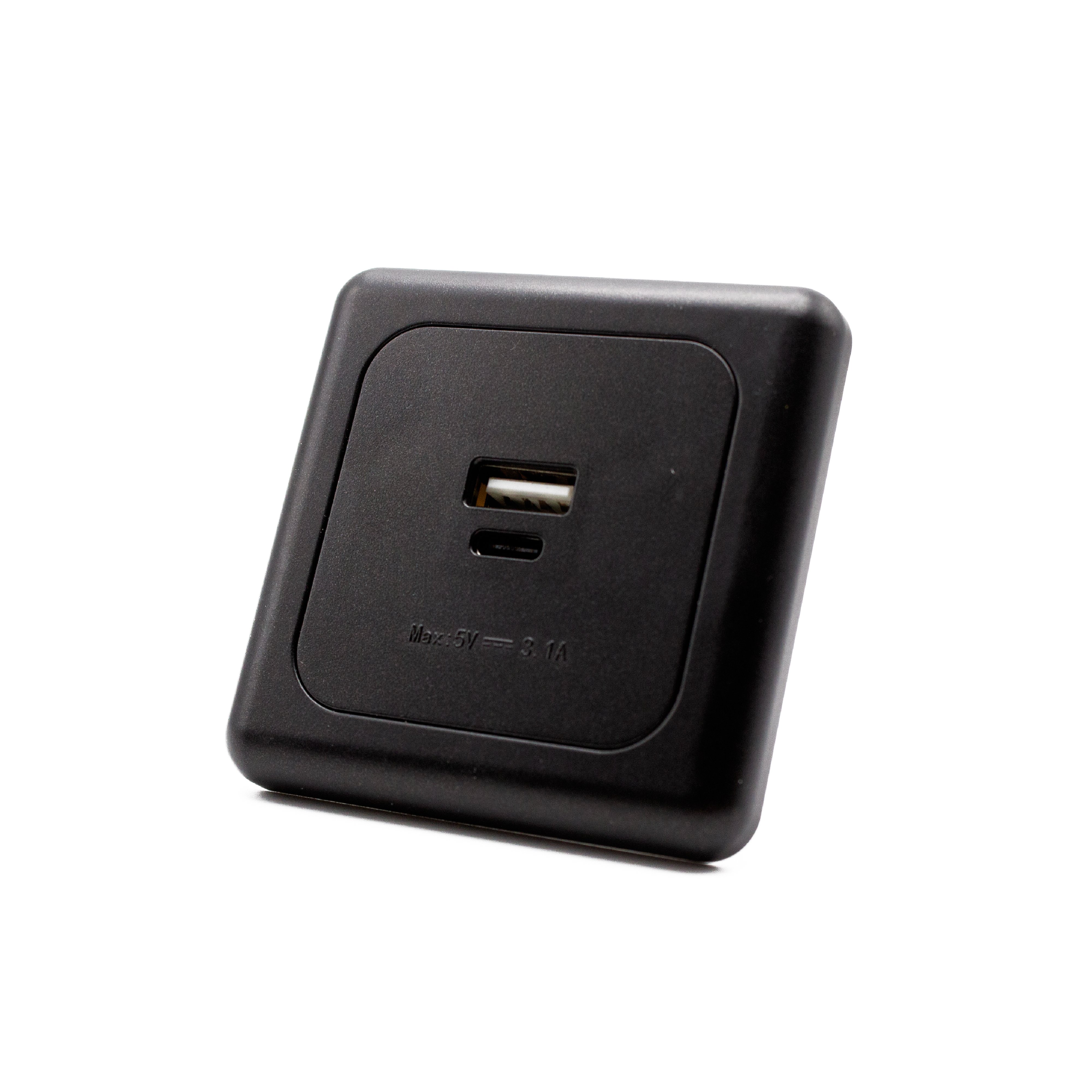 Babarvy Type-C ve Usb Priz ( Siyah )