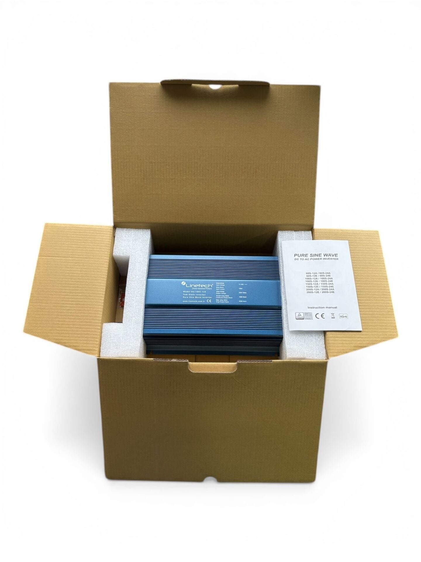 Linetech Tam Sinüs İnvertör 12V 1000W Pure Sine Wave Inverter (100S-12E)