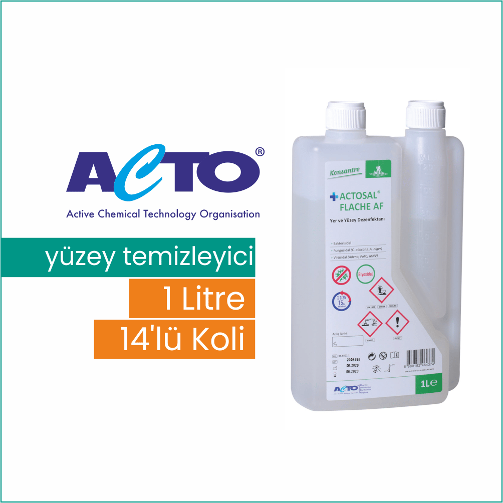 ACTO Actosal Flache Af New 14'lü Koli / Kreşuar Dezenfektanı ve Temizleyici
