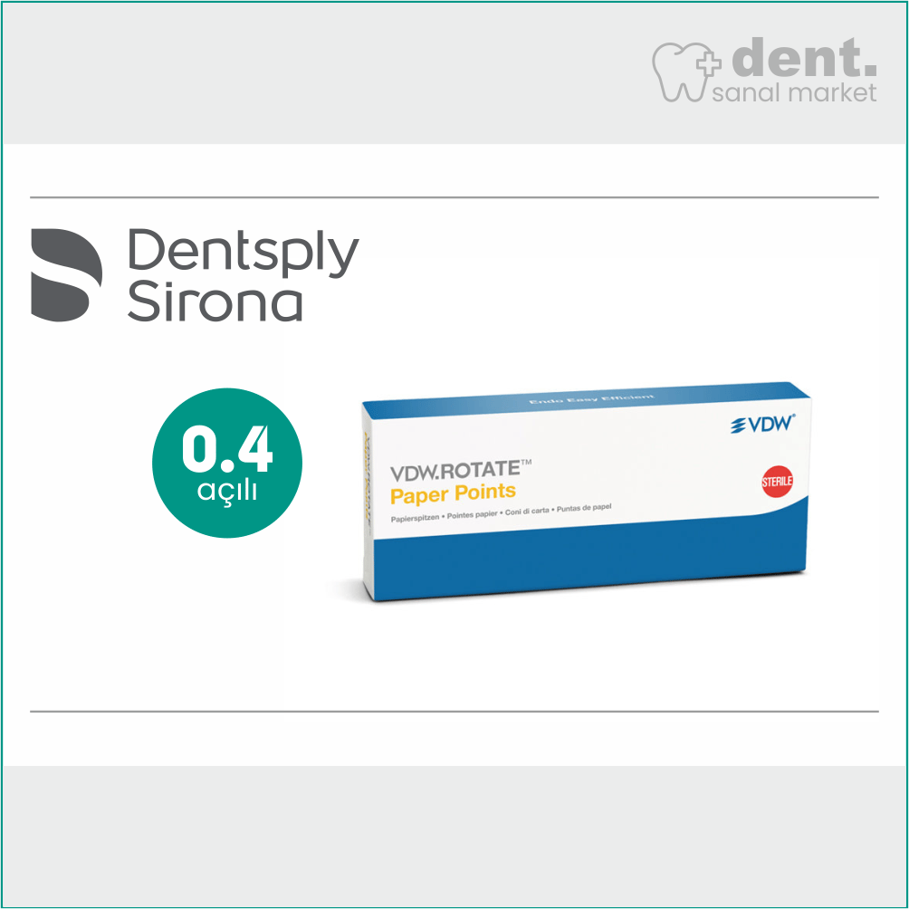 DENTSPLY VDW ROTATE Paper Points / 0.4 Açılı