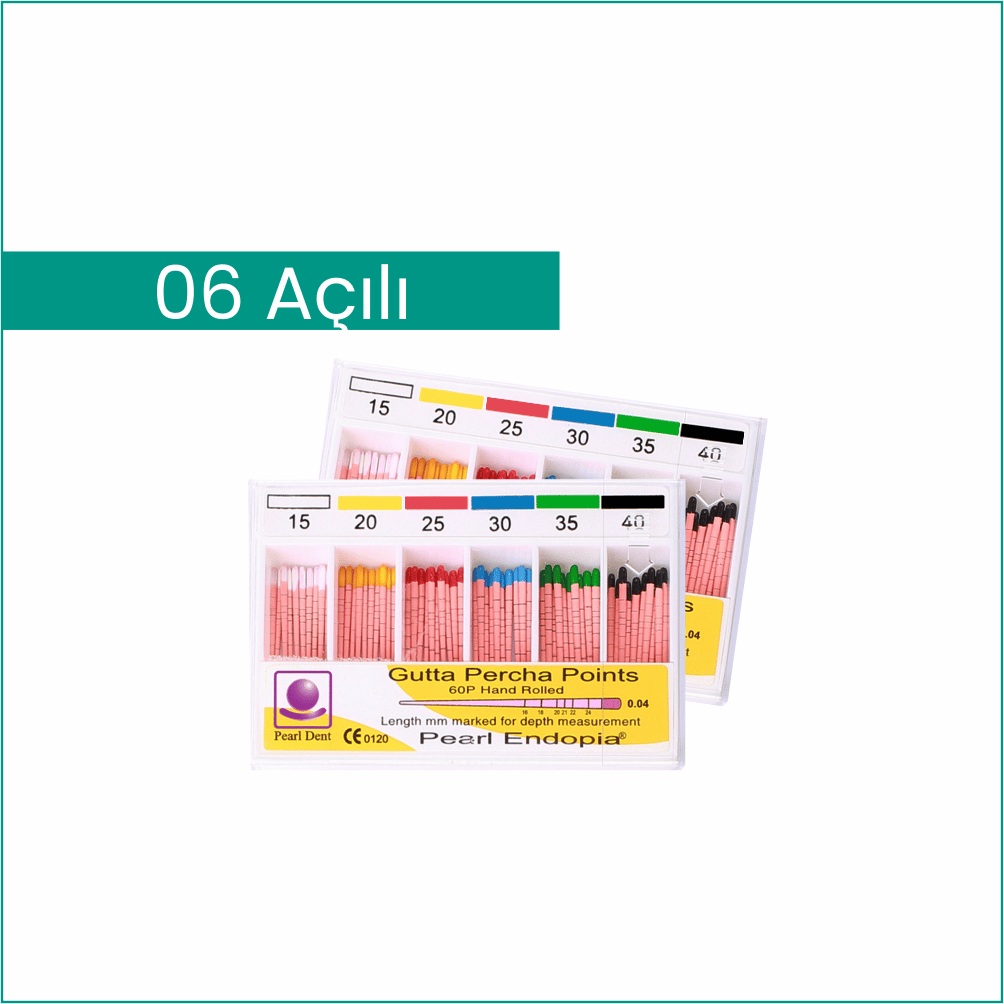 PEARLY DENT Gutta Percha Point 06 Açılı