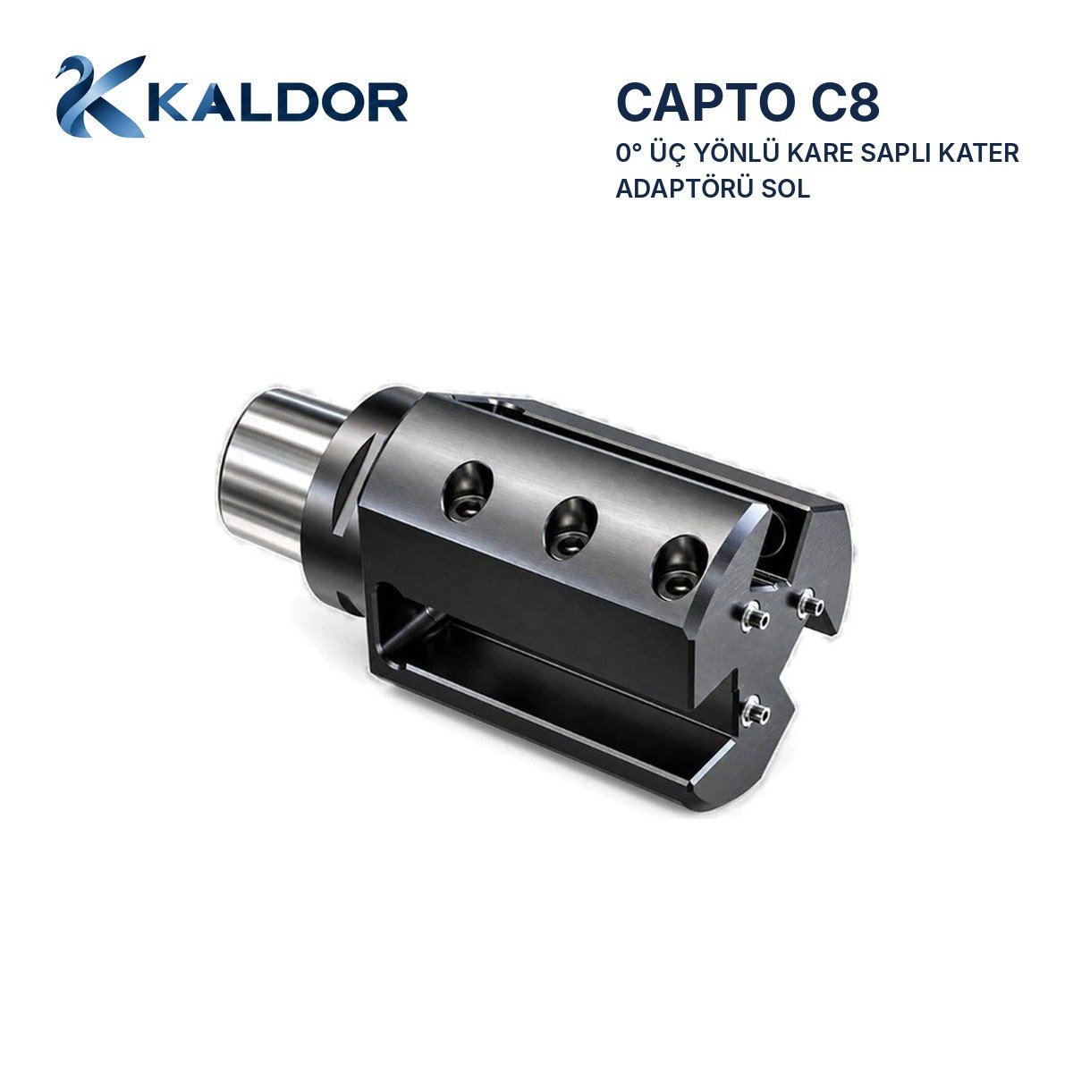 Capto C8 0° Üç Yönlü Kare Saplı Kater Adaptörü Sol