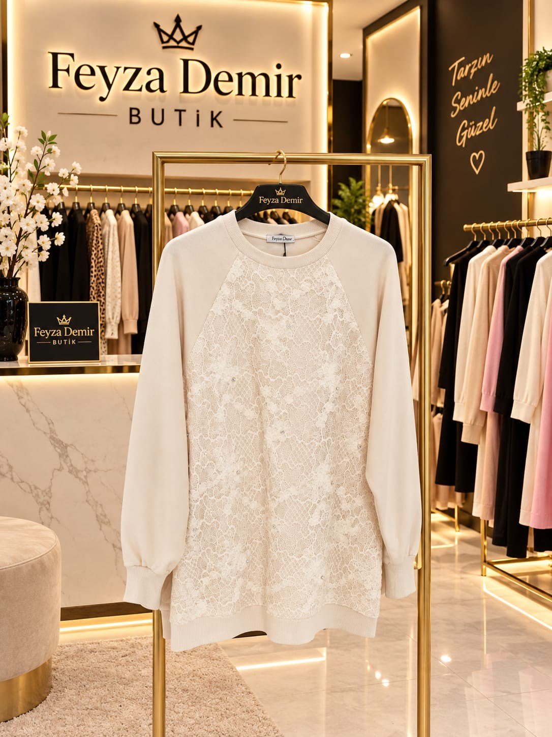 Güpürlü Sweat 
