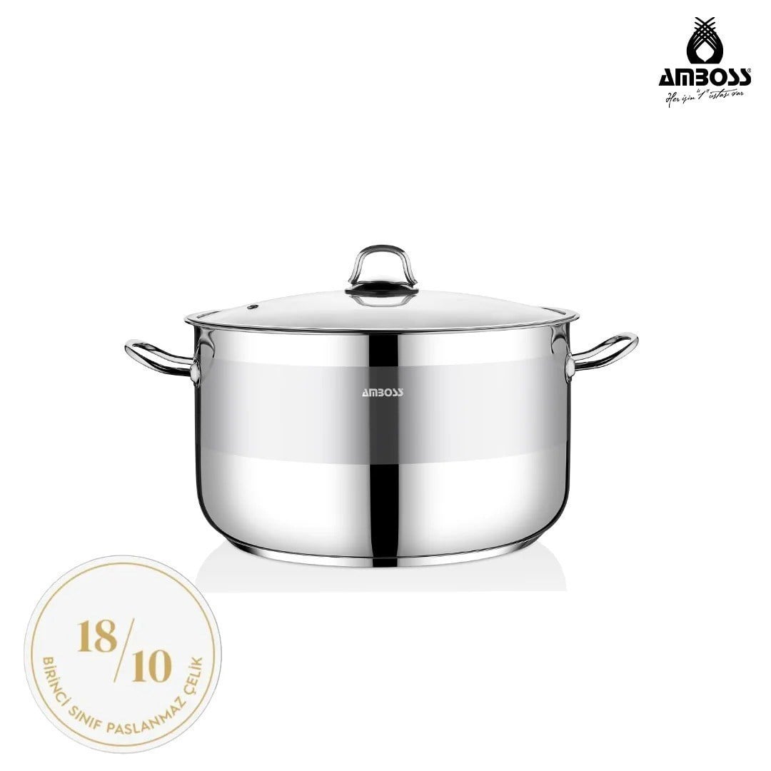AMBOSS 32 CM DERİN 18/10 ÇELİK TENCERE