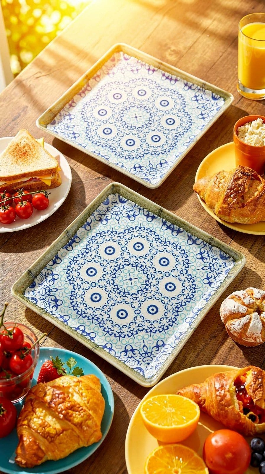 KÜTAHYA PORSELEN 23x23 CM SUNUM TABAĞI (2 ADET)