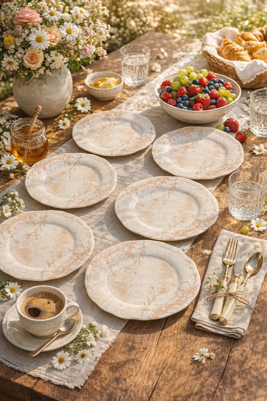 PREMİUM PORSELEN 25CM SERVİS TABAĞI  (6 ADET)