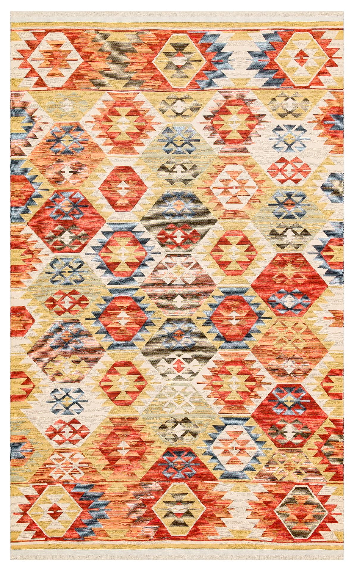 Yıkanabilir, Çift Taraflı Kullanıma Uygun Yumuşak Tuşeli Otantik Kilim