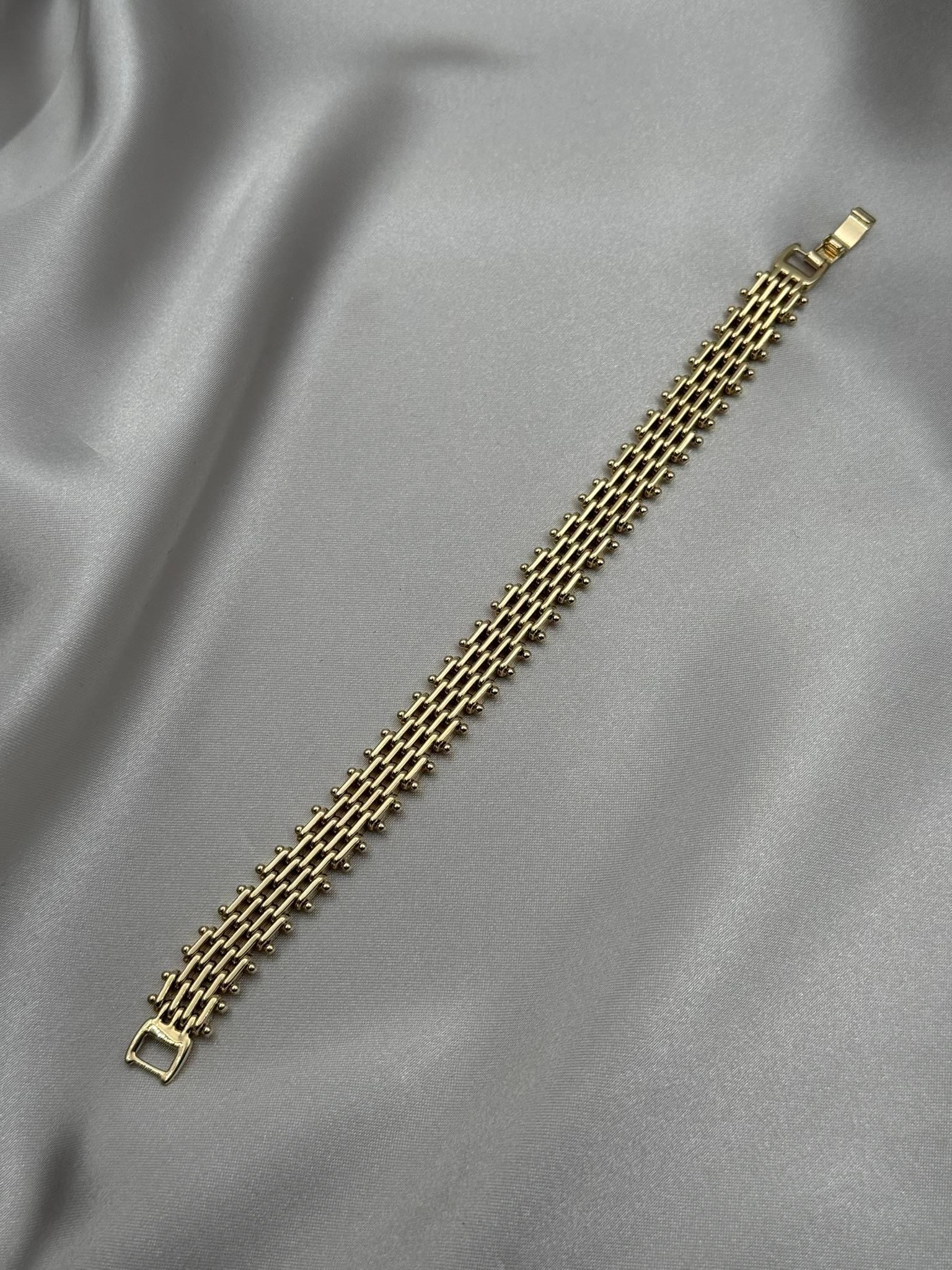 Xuping 14K Hasır Desen Gold Bileklik