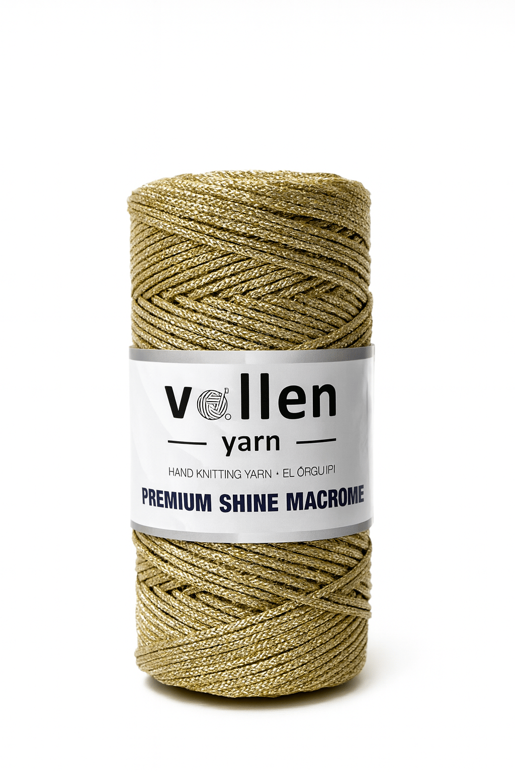  Vollen Yarn Premium Shine (Simli) Polyester Makrome 100Gr/150M ,çanta ipi,supla ipi,bileklik ipi,Sütlü Kahve