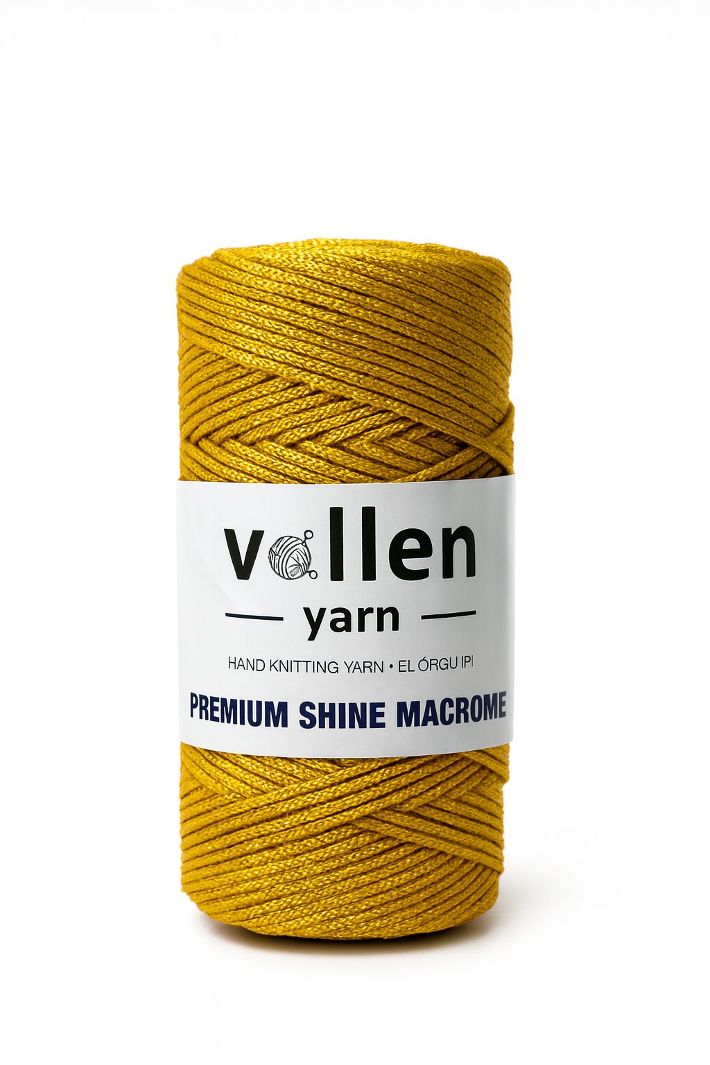  Vollen Yarn Premium Shine (Simli) Polyester Makrome 100Gr/150M ,çanta ipi,supla ipi,bileklik ipi,Sarı