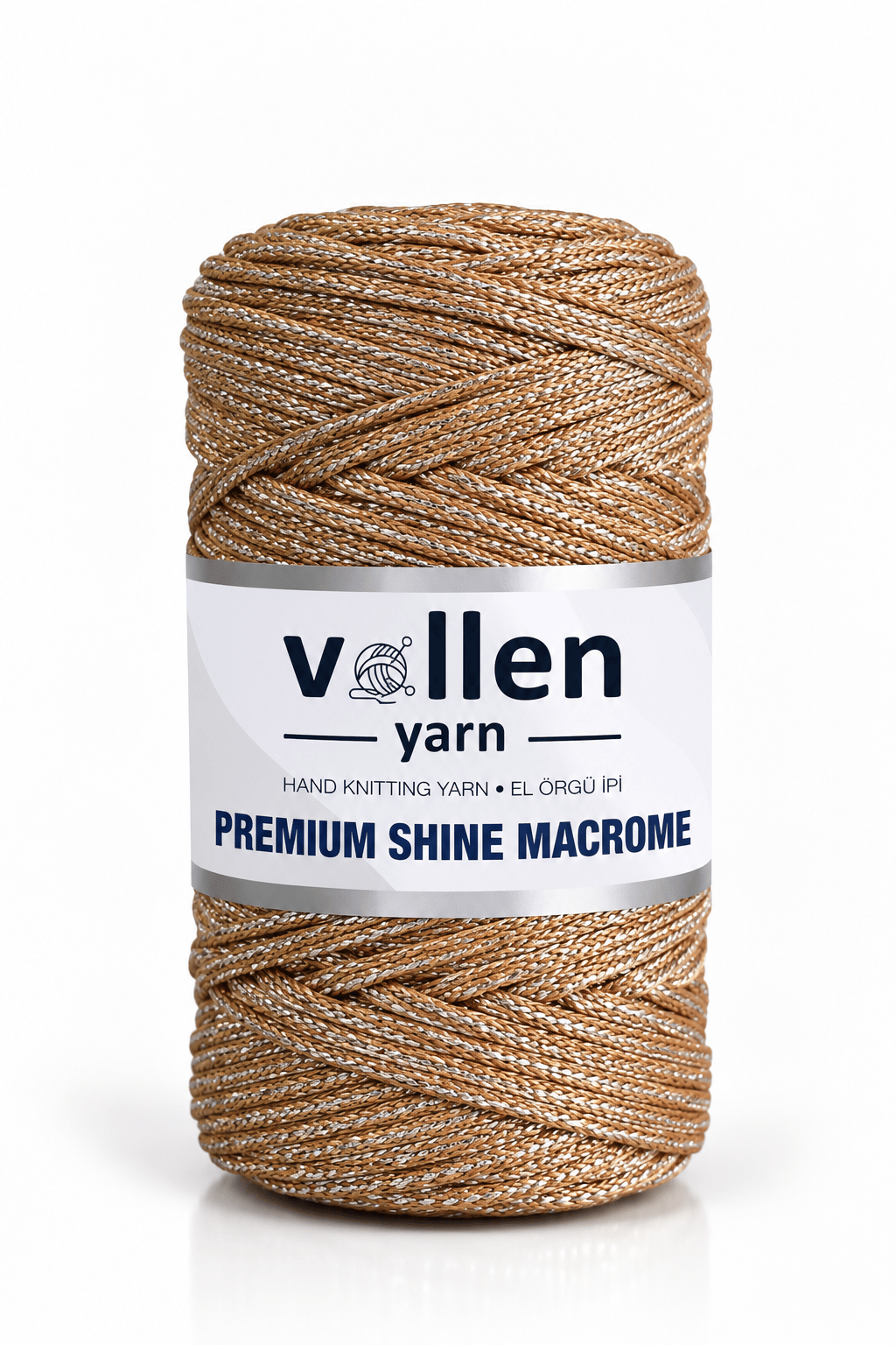  Vollen Yarn Premium Shine (Simli) Polyester Makrome 100Gr/150M ,çanta ipi,supla ipi,bileklik ipi,Vizon