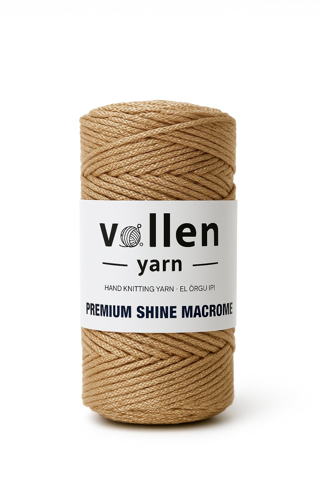  Vollen Yarn Premium Shine (Simli) Polyester Makrome 100Gr/150M ,çanta ipi,supla ipi,bileklik ipi,Vizon