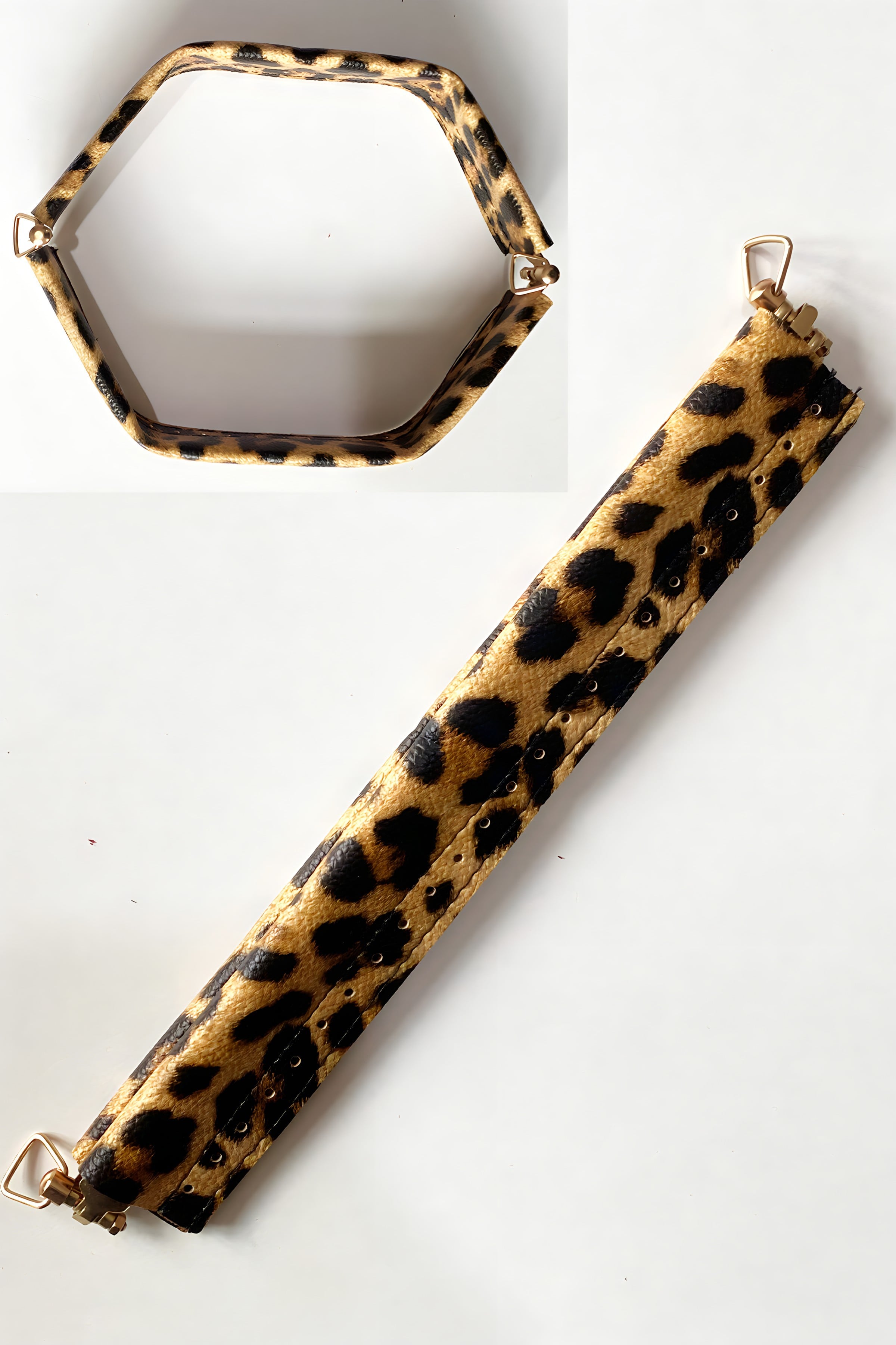  Vollen Yarn Suni Deri Gizli Çanta Bursu 30cm,  Leopar