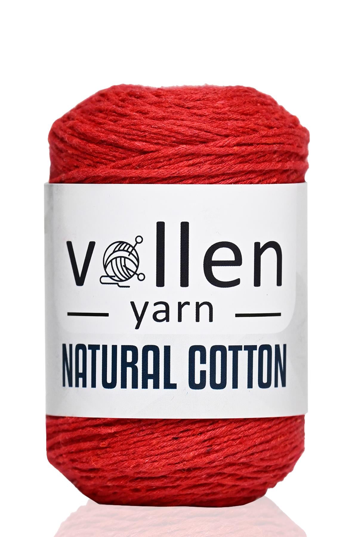 100GR/200MT Premıum Doğal Koton Amıgurumi ve punch ipi,Tığ işi el örgü ipi,Kırmızı