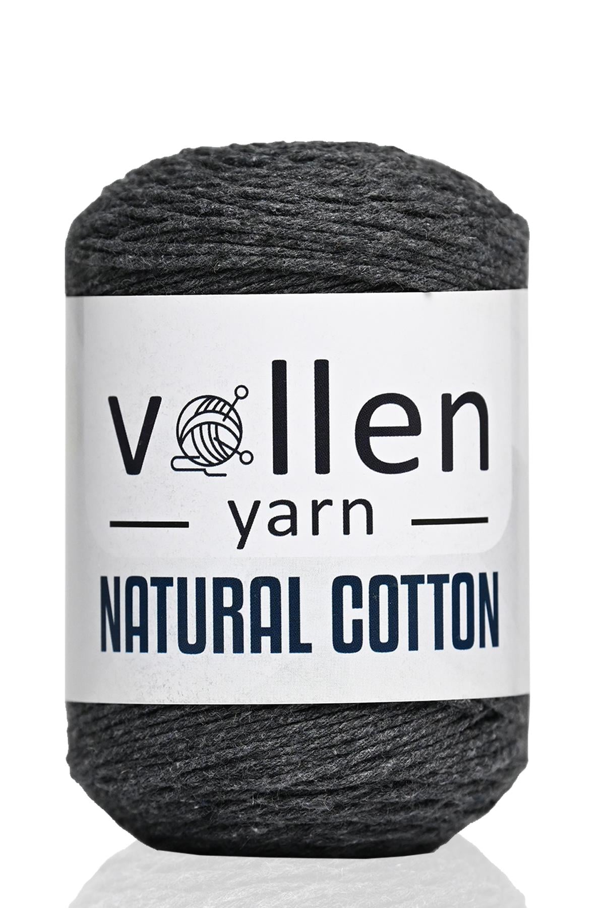 100GR/200MT Premıum Doğal Koton Amıgurumi ve punch ipi,Tığ işi el örgü ipi,Gri