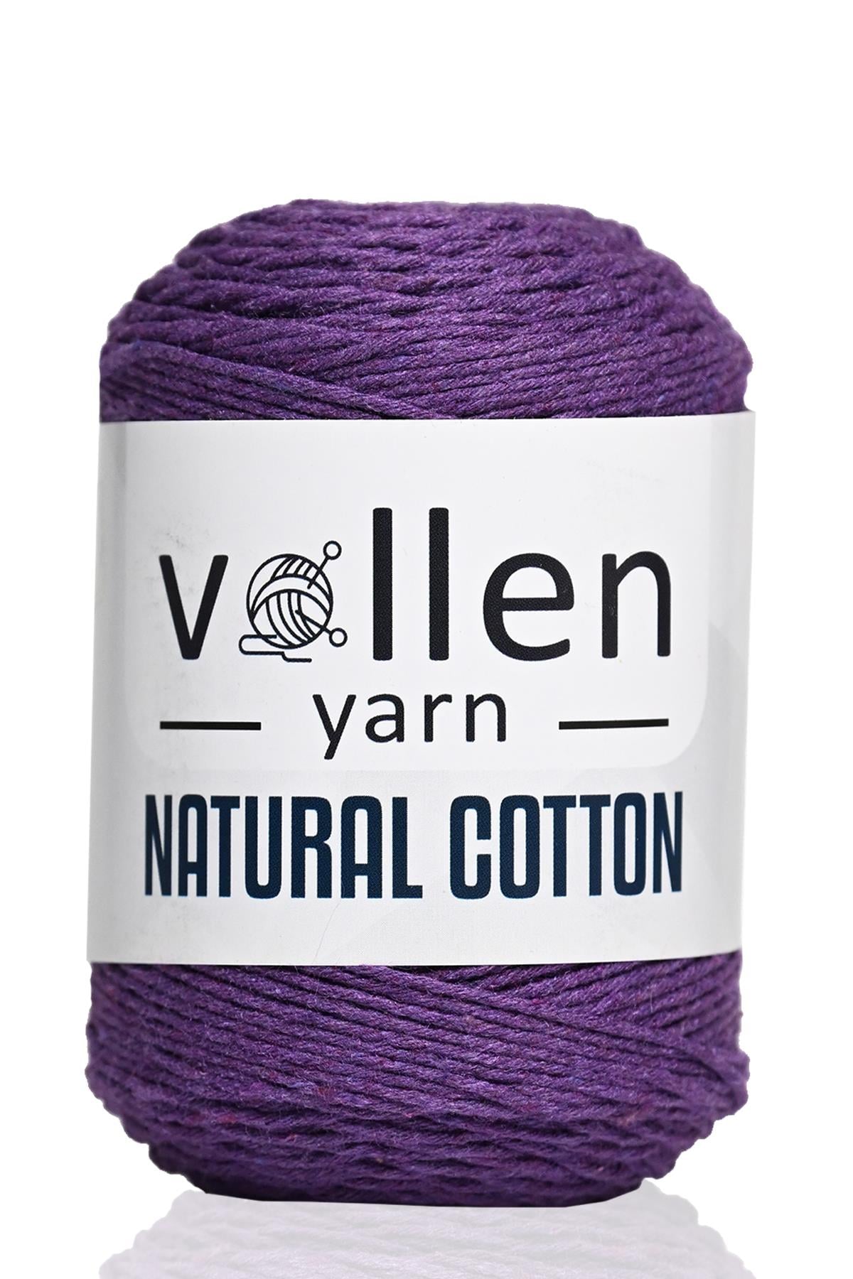 100GR/200MT Premıum Doğal Koton Amıgurumi ve punch ipi,Tığ işi el örgü ipi,Mor