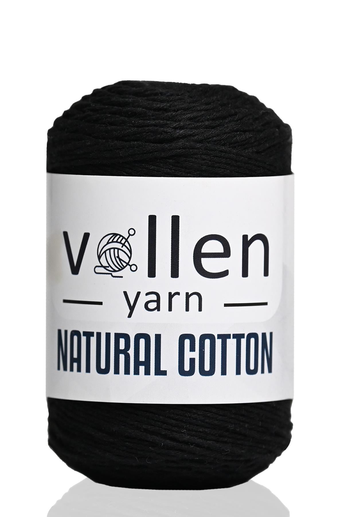 100GR/200MT Premıum Doğal Koton Amıgurumi ve punch ipi,Tığ işi el örgü ipi,Siyah