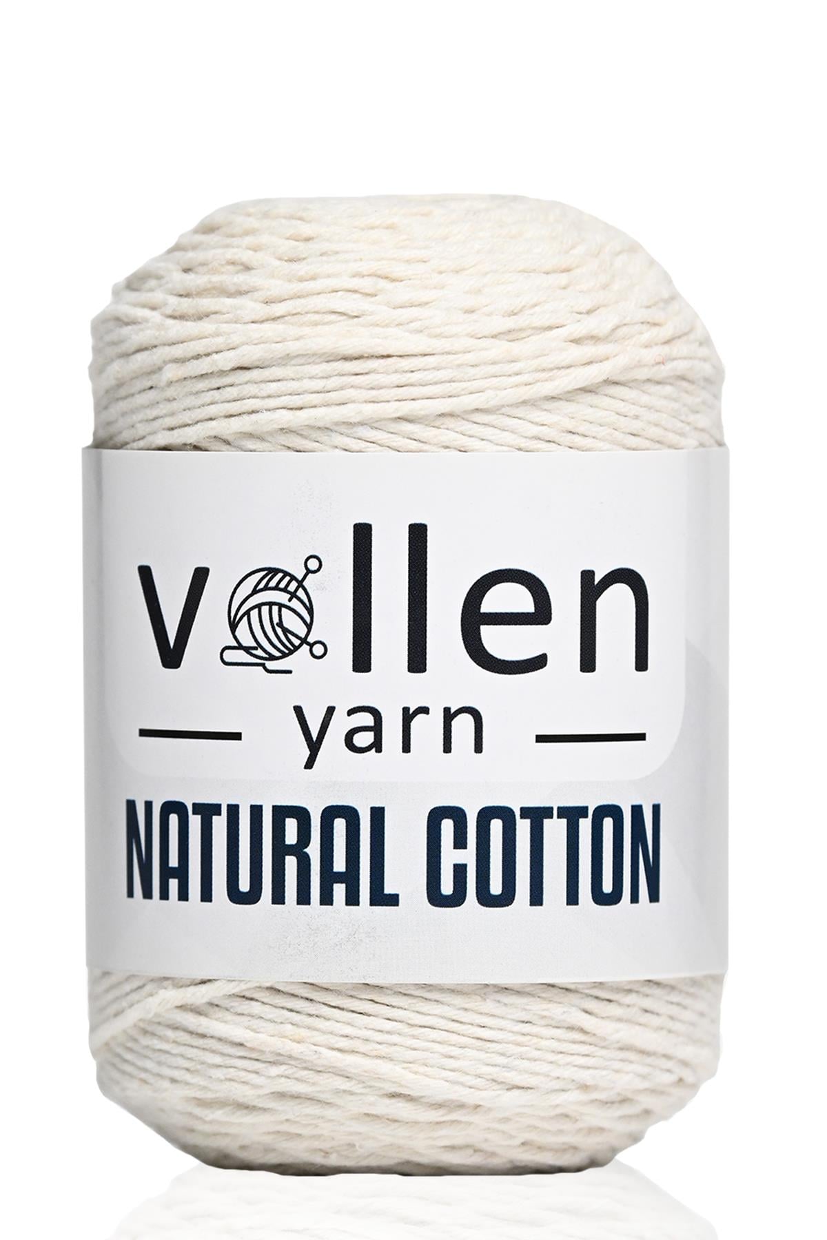 100GR/200MT Premıum Doğal Koton Amıgurumi ve punch ipi,Tığ işi el örgü ipi,Krem