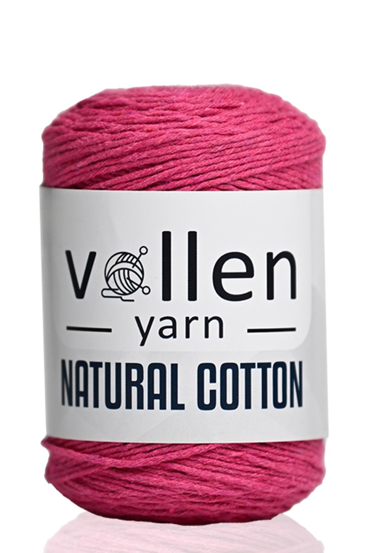 100GR/200MT Premıum Doğal Koton Amıgurumi ve punch ipi,Tığ işi el örgü ipi,Fuşya