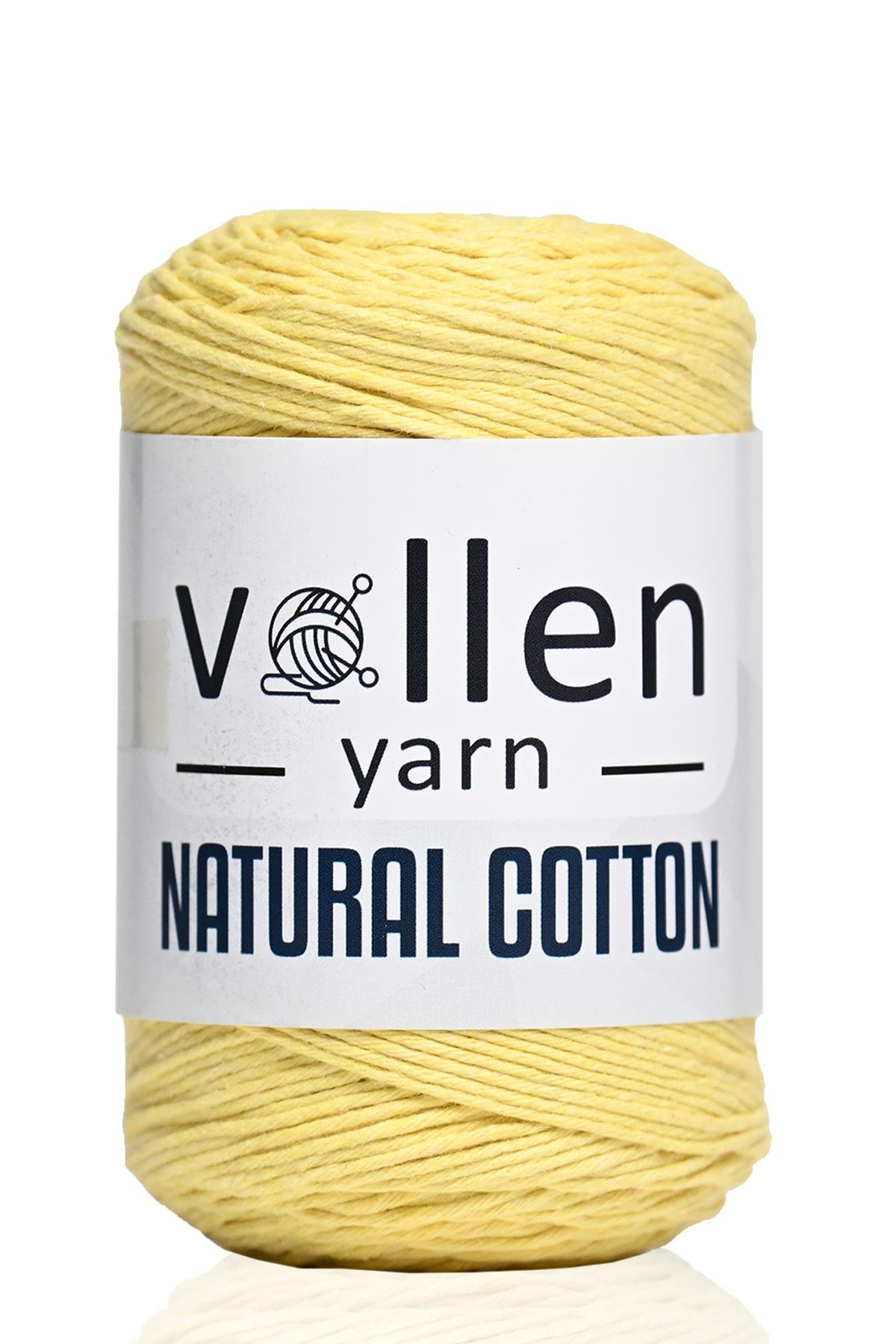 100GR/200MT Premıum Doğal Koton Amıgurumi ve punch ipi,Tığ işi el örgü ipi,Sarı