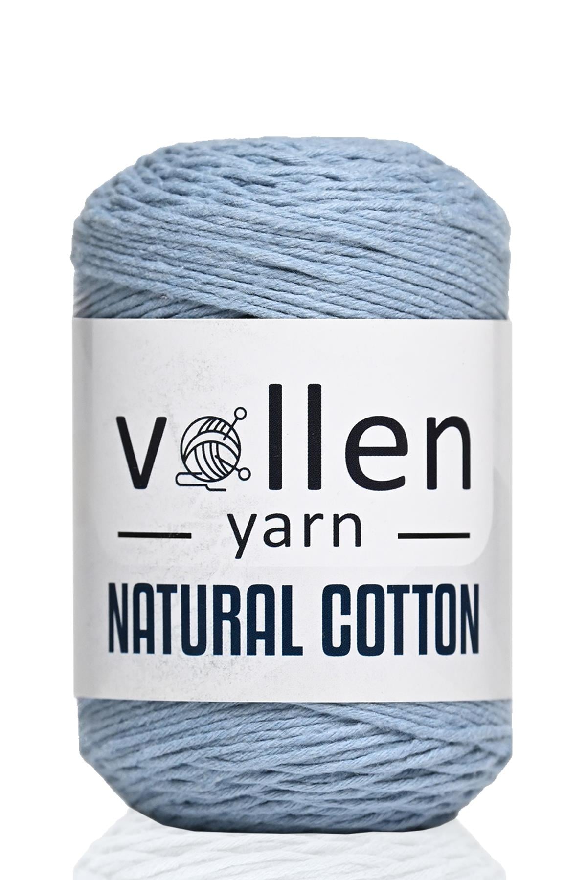 100GR/200MT Premıum Doğal Koton Amıgurumi ve punch ipi,Tığ işi el örgü ipi,Buz Mavi