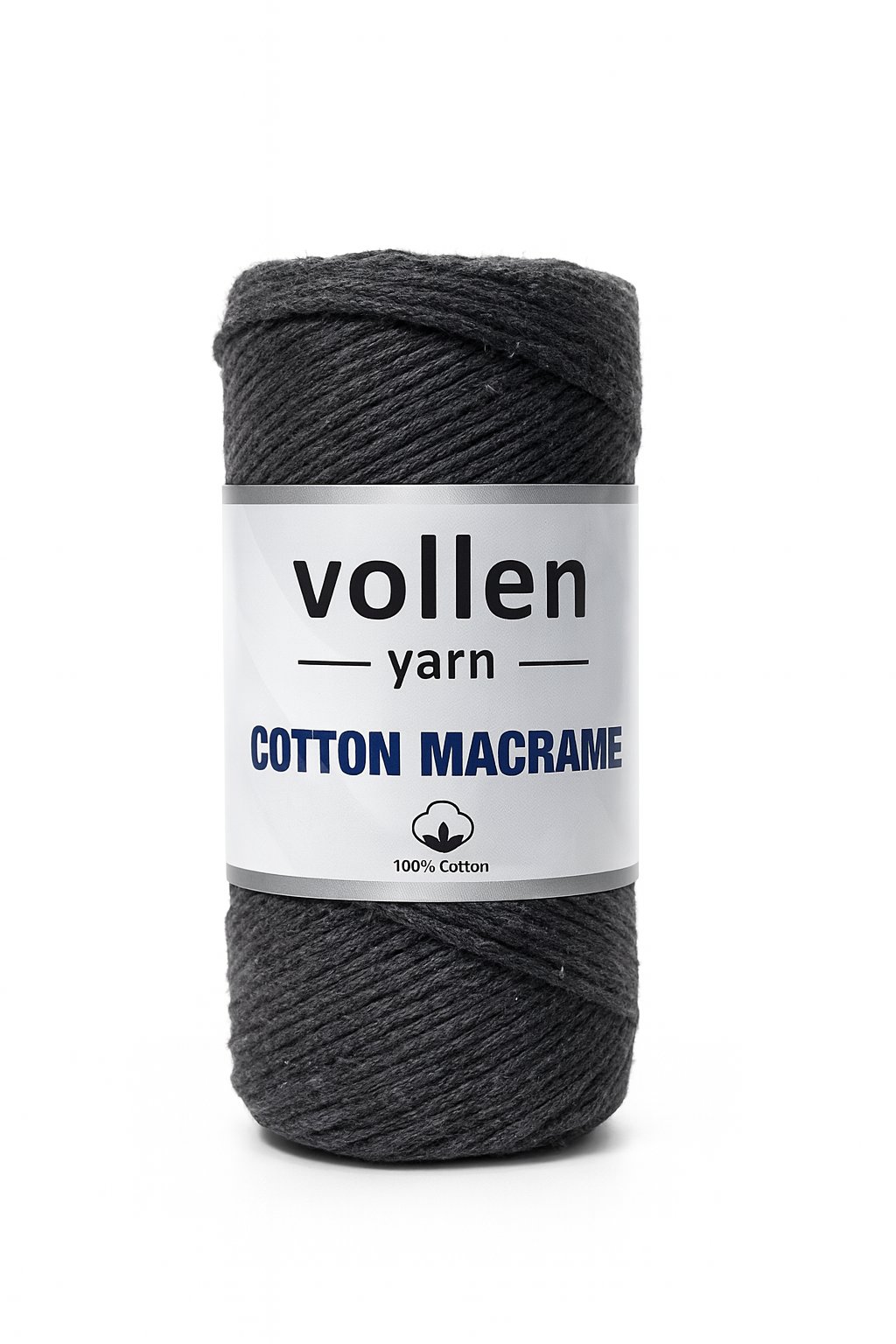 Premıum Koton Pamuk Makrome İpi,2mm Pamuk Zincir Makrome,supla,çanta ipi,Koyu Gri