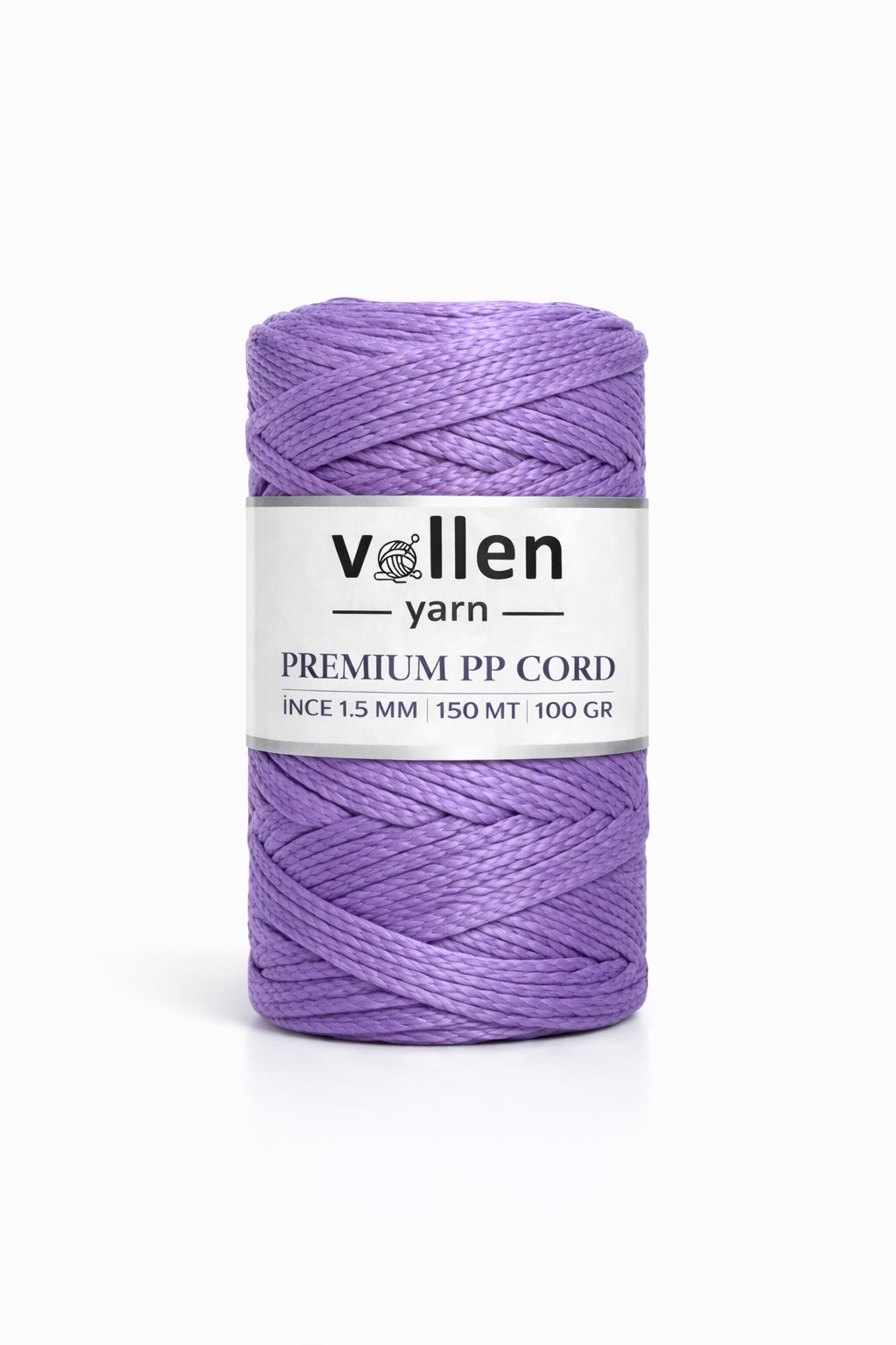 Vollen Yarn 1.5mm Polyester Makrome İpi 100gr 150 mt,Gül Kurusu