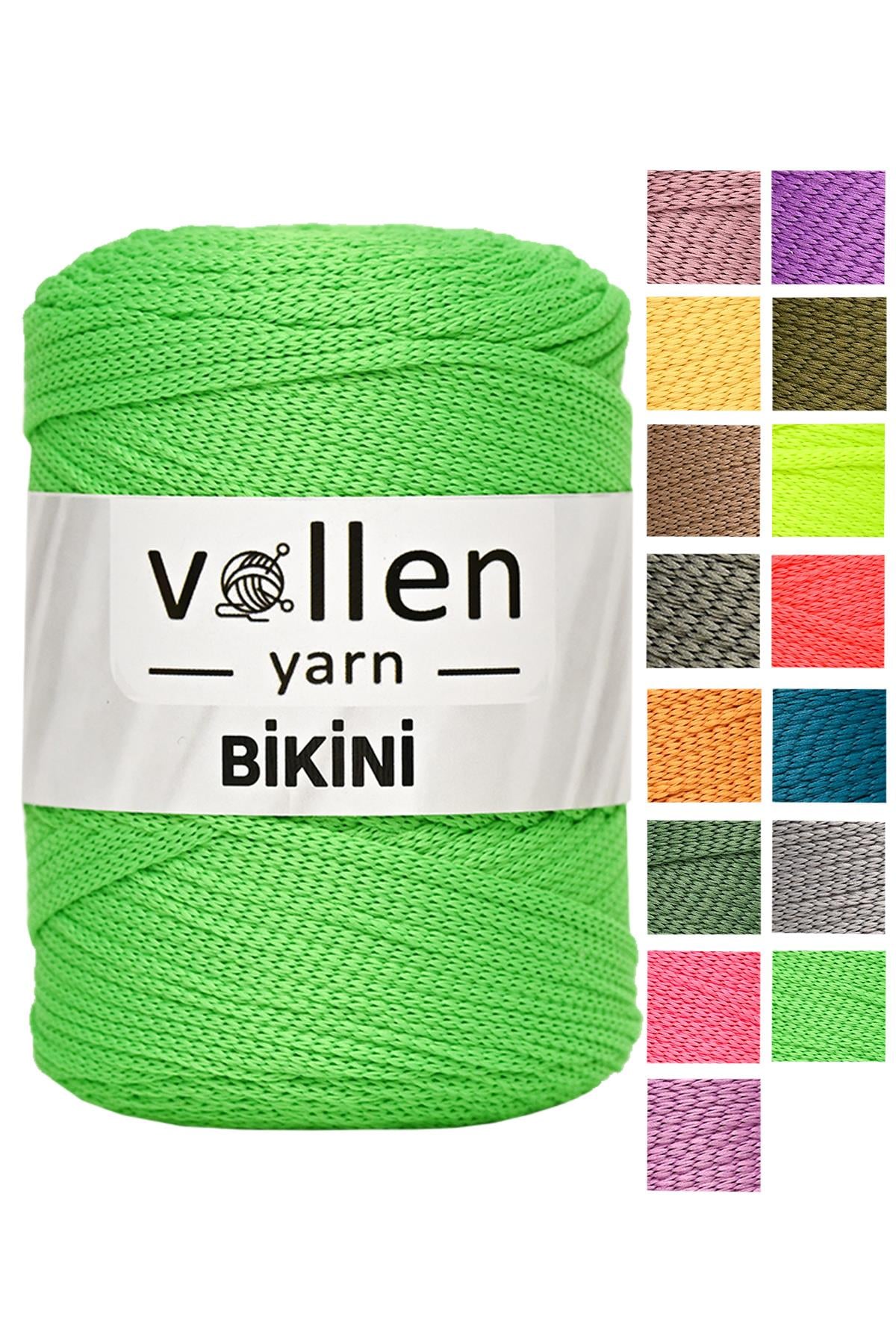 Vollen Yarn Bikini Mayo İpi,Su Tutmaz,Yazlık Pareo,Elbise,Şort,Bluz ipliği 100Gr/165Mt,FISTIK YEŞİLİ