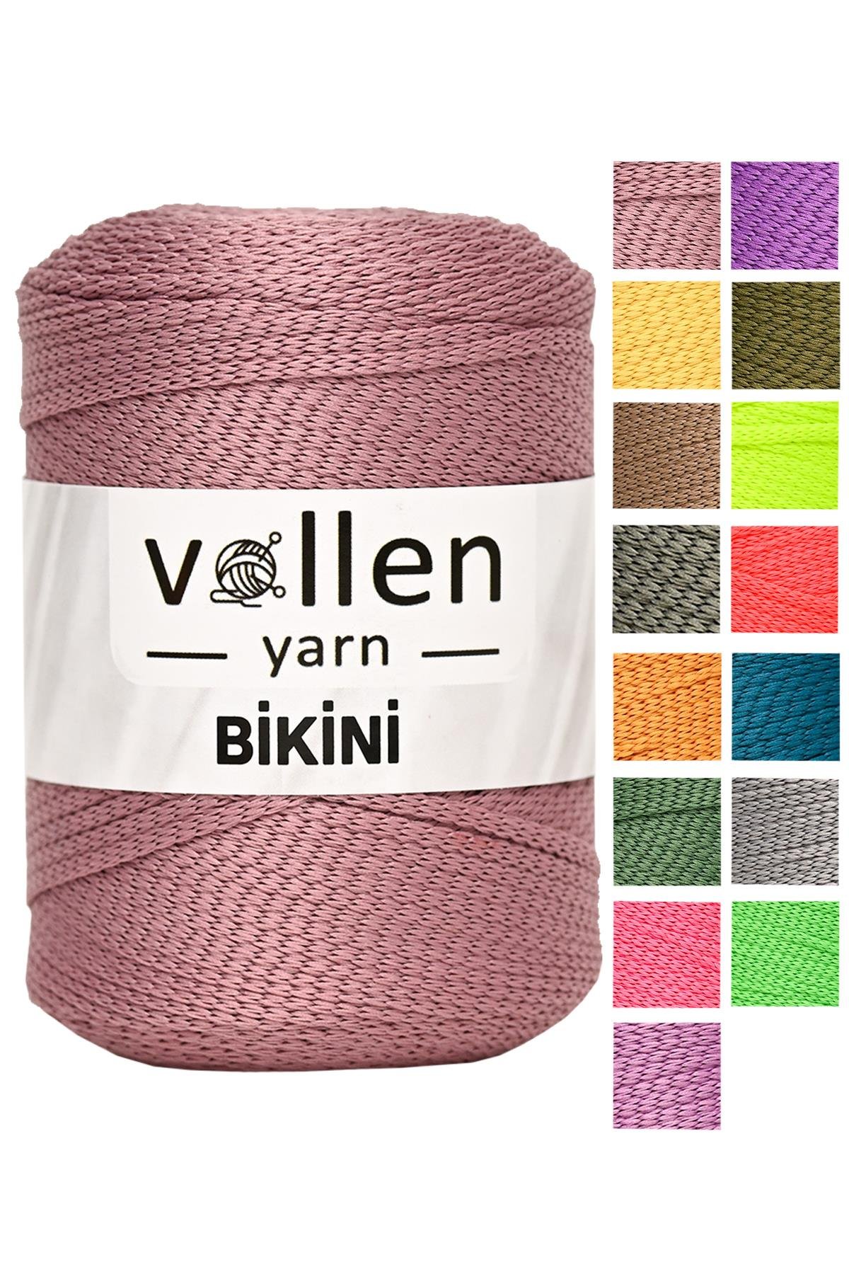Vollen Yarn Bikini Mayo İpi,Su Tutmaz,Yazlık Pareo,Elbise,Şort,Bluz ipliği 100Gr/165Mt,Gül