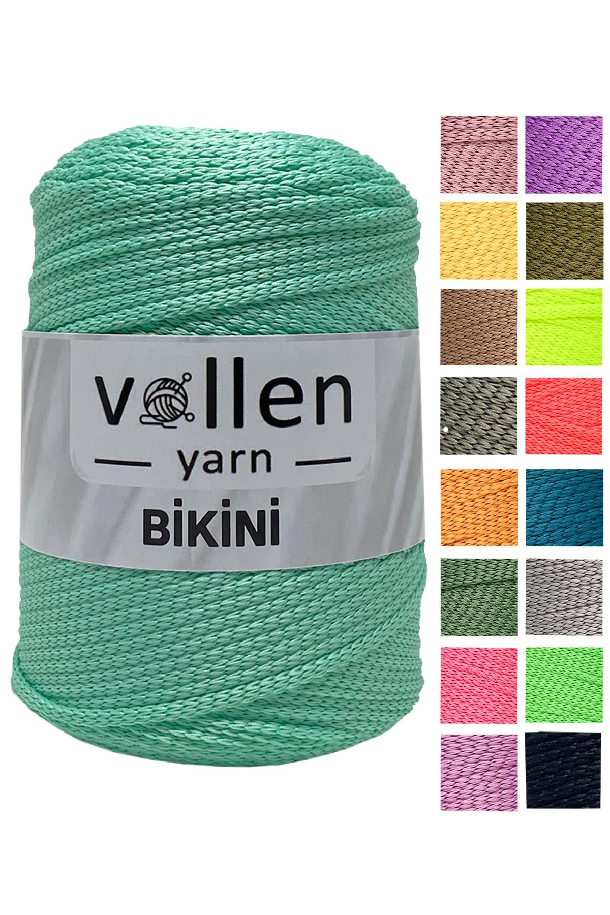 Vollen Yarn Bikini Mayo İpi,Su Tutmaz,Yazlık Pareo,Elbise,Şort,Bluz ipliği 100Gr/165Mt,Su Yeşili