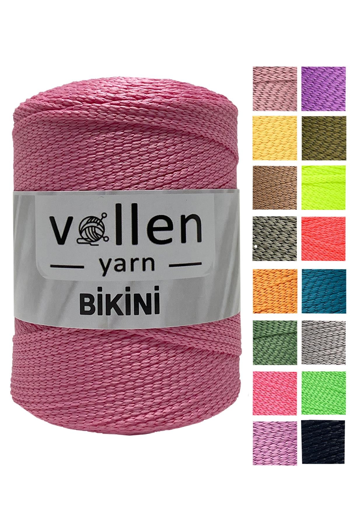Vollen Yarn Bikini Mayo İpi,Su Tutmaz,Yazlık Pareo,Elbise,Şort,Bluz ipliği 100Gr/165Mt,Pembe