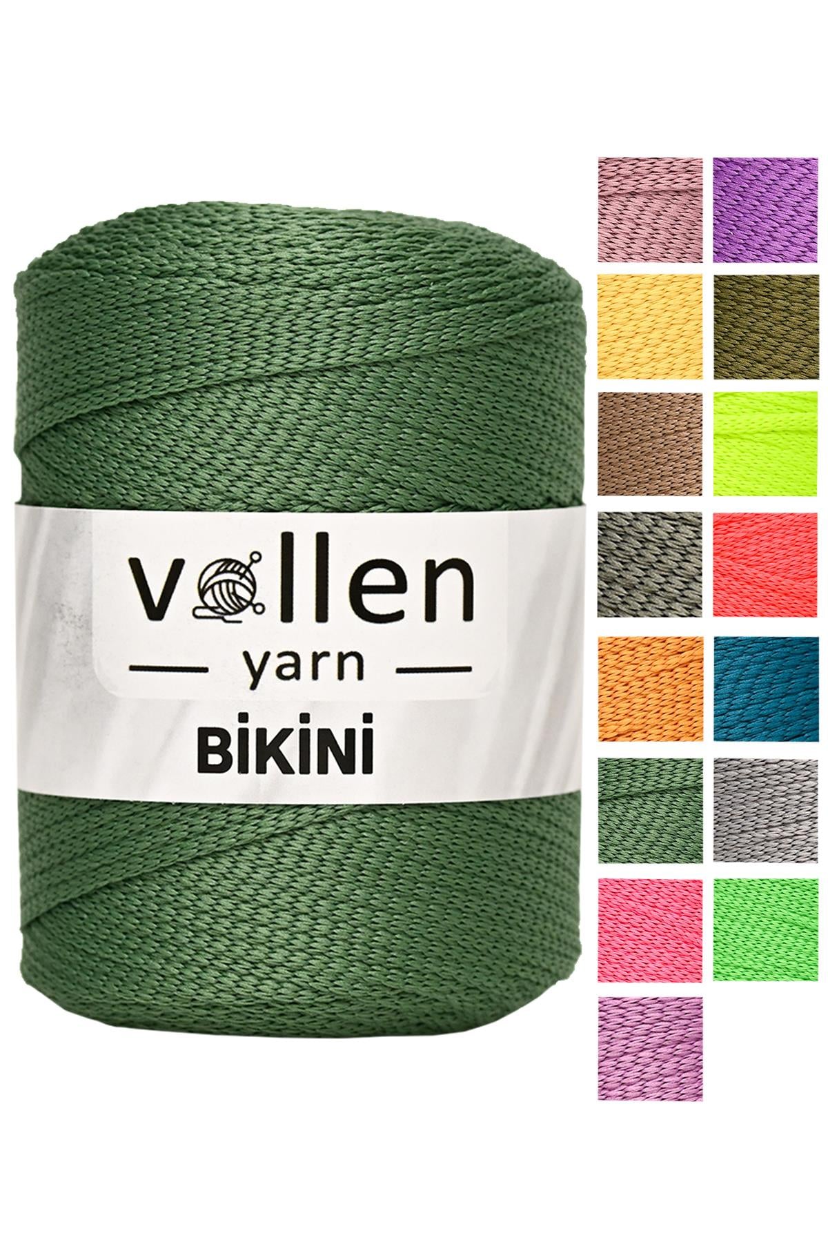 Vollen Yarn Bikini Mayo İpi,Su Tutmaz,Yazlık Pareo,Elbise,Şort,Bluz ipliği 100Gr/165Mt,YEŞİL