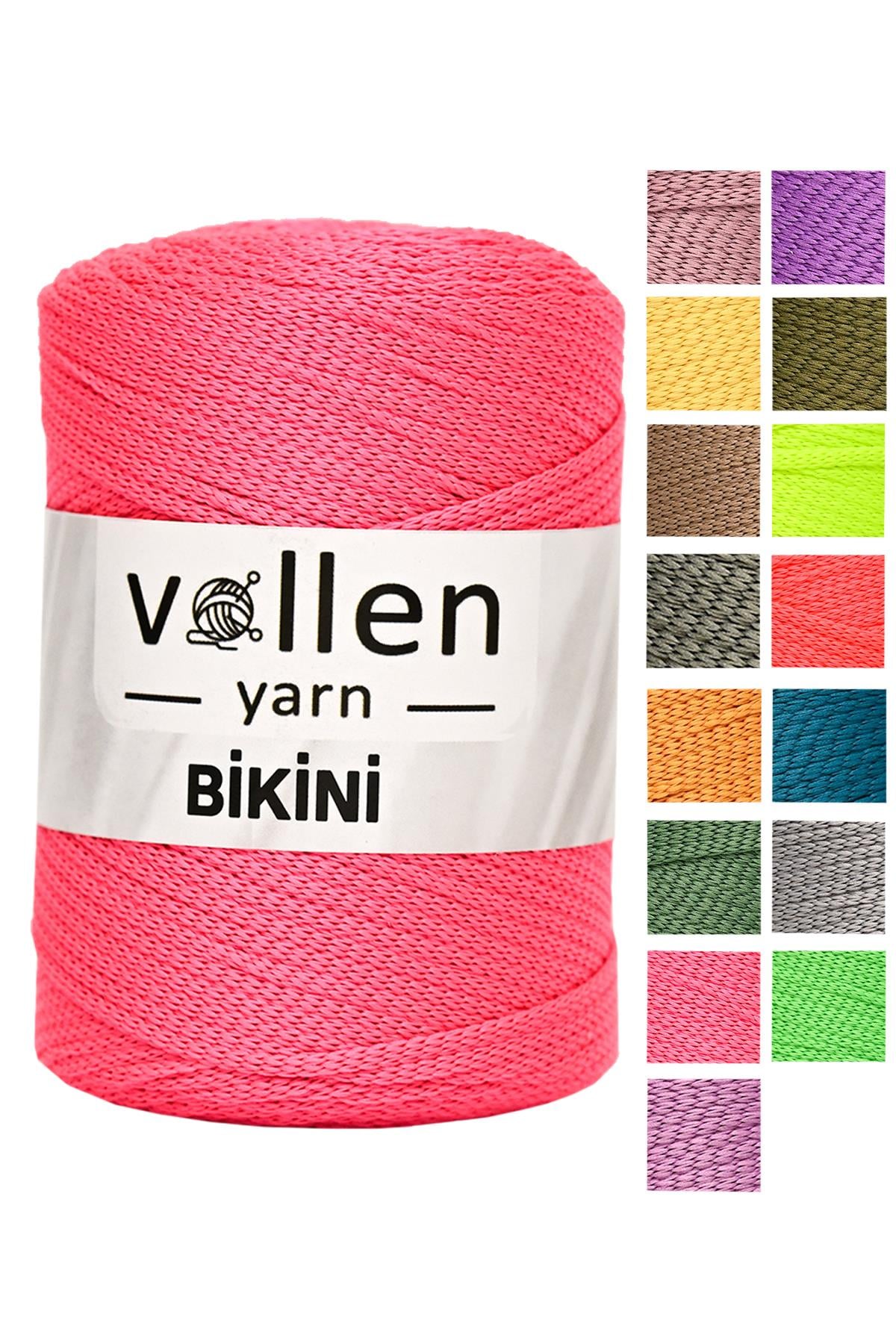 Vollen Yarn Bikini Mayo İpi,Su Tutmaz,Yazlık Pareo,Elbise,Şort,Bluz ipliği 100Gr/165Mt,FUŞYA
