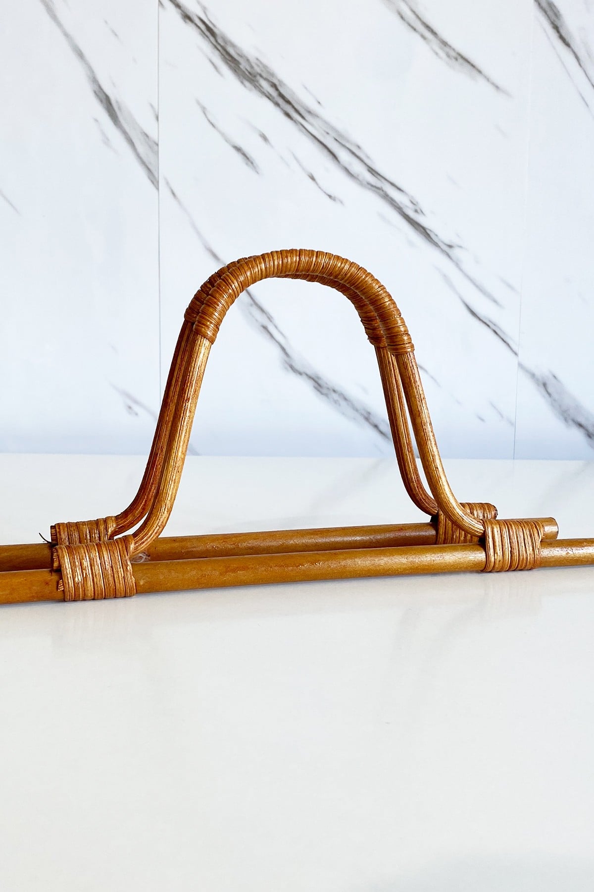 Vollen Yarn Doğal Bambu Ahşap Çanta Sapı 27cm , Ahşap