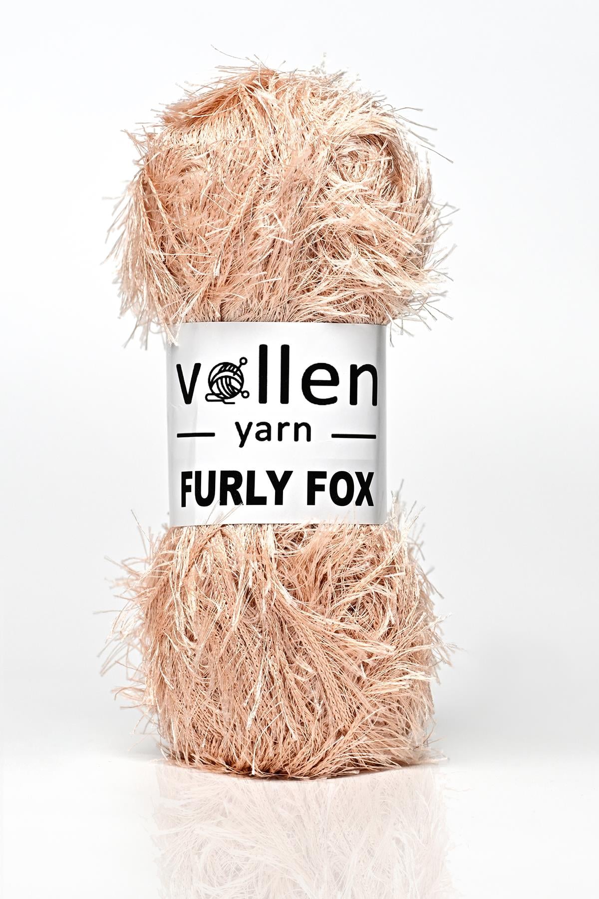 Vollen Yarn Furly Fox El Örgü İpi Hırka Kazak İpliği,Tuylu ip,Pelus ,Sakalli ,Battaniye ve Paspas ipi,Latte