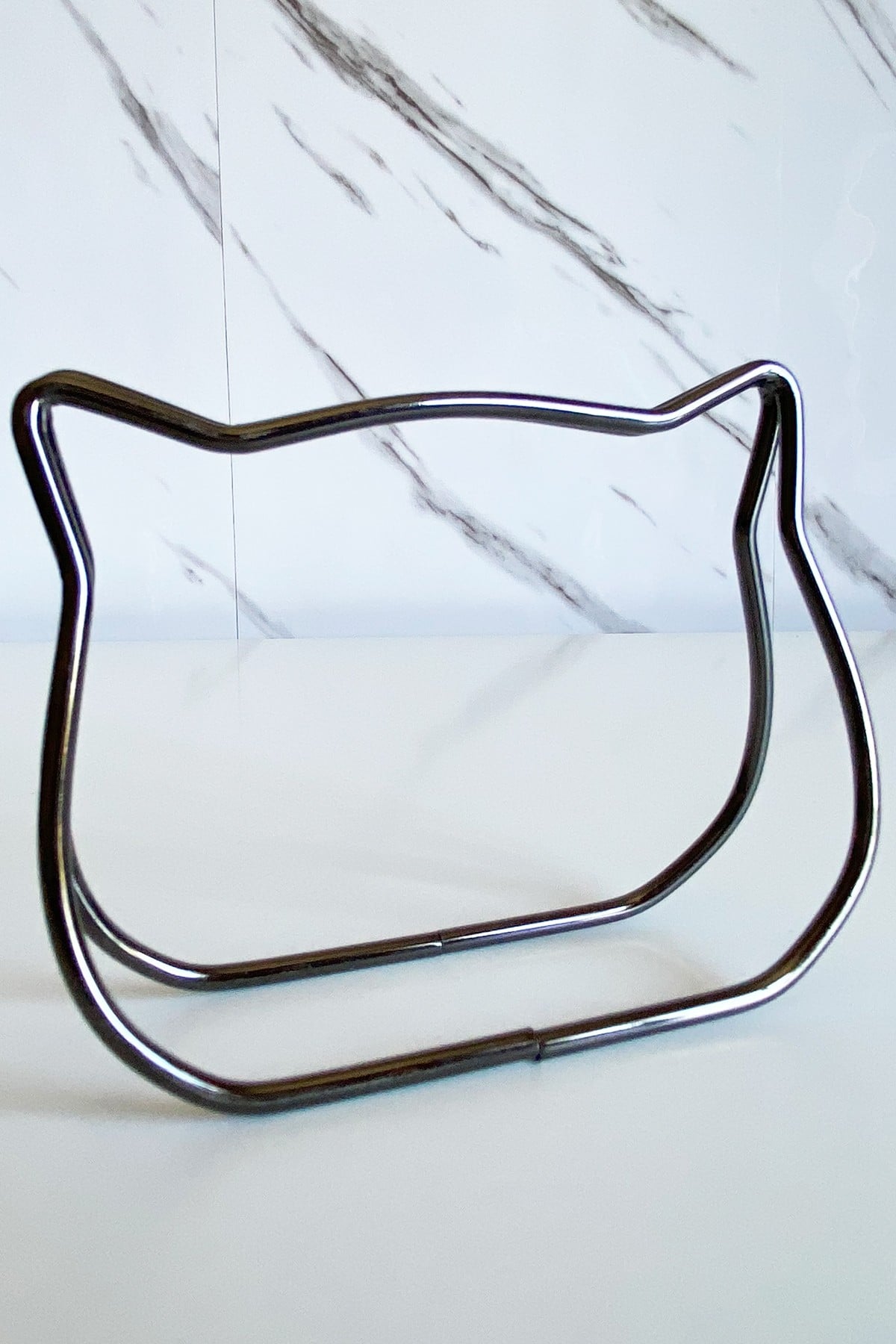 Vollen Yarn Metal Çanta Sapı Kedi Model 11x8 cm ,Siyah