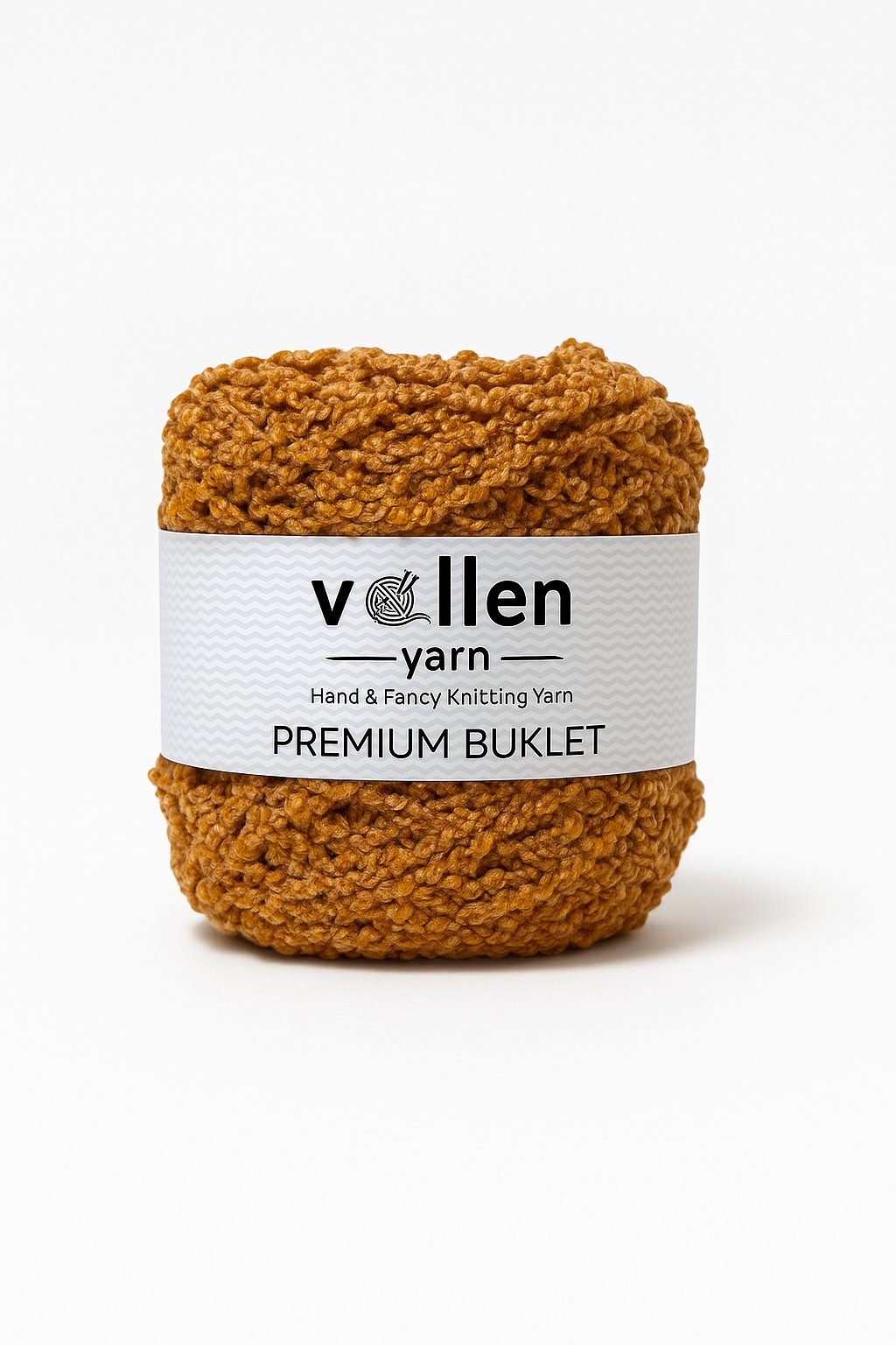 Vollen Yarn Premium Buklet İp 100 g 150 m | Yumuşak, Hafif ve Parlak Doku | Lüks El Örgüsü İpi,TARÇIN