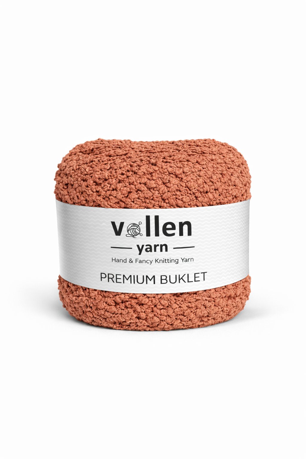 Vollen Yarn Premium Buklet İp 100 g 150 m | Yumuşak, Hafif ve Parlak Doku | Lüks El Örgüsü İpi, Yavruağzı